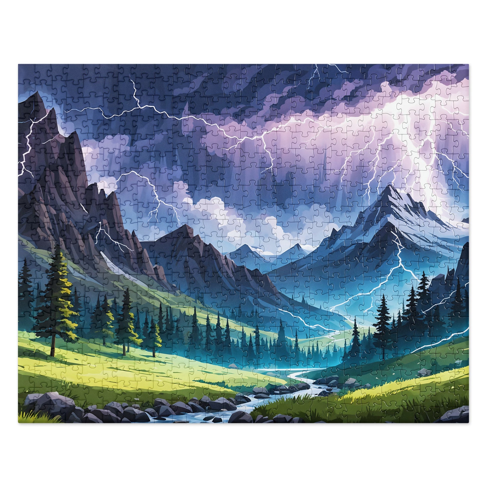 Lightning Over Mountains IV Jigsaw Puzzle - Puzzle - Discovery Co.