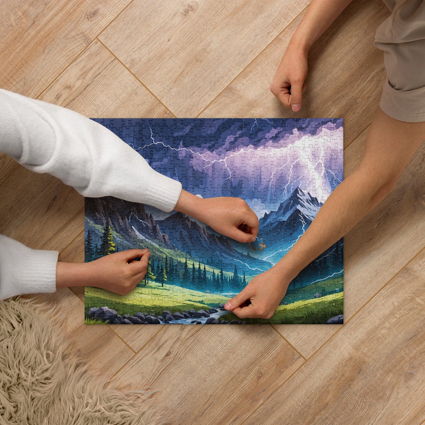 Lightning Over Mountains IV Jigsaw Puzzle - Puzzle - Discovery Co.