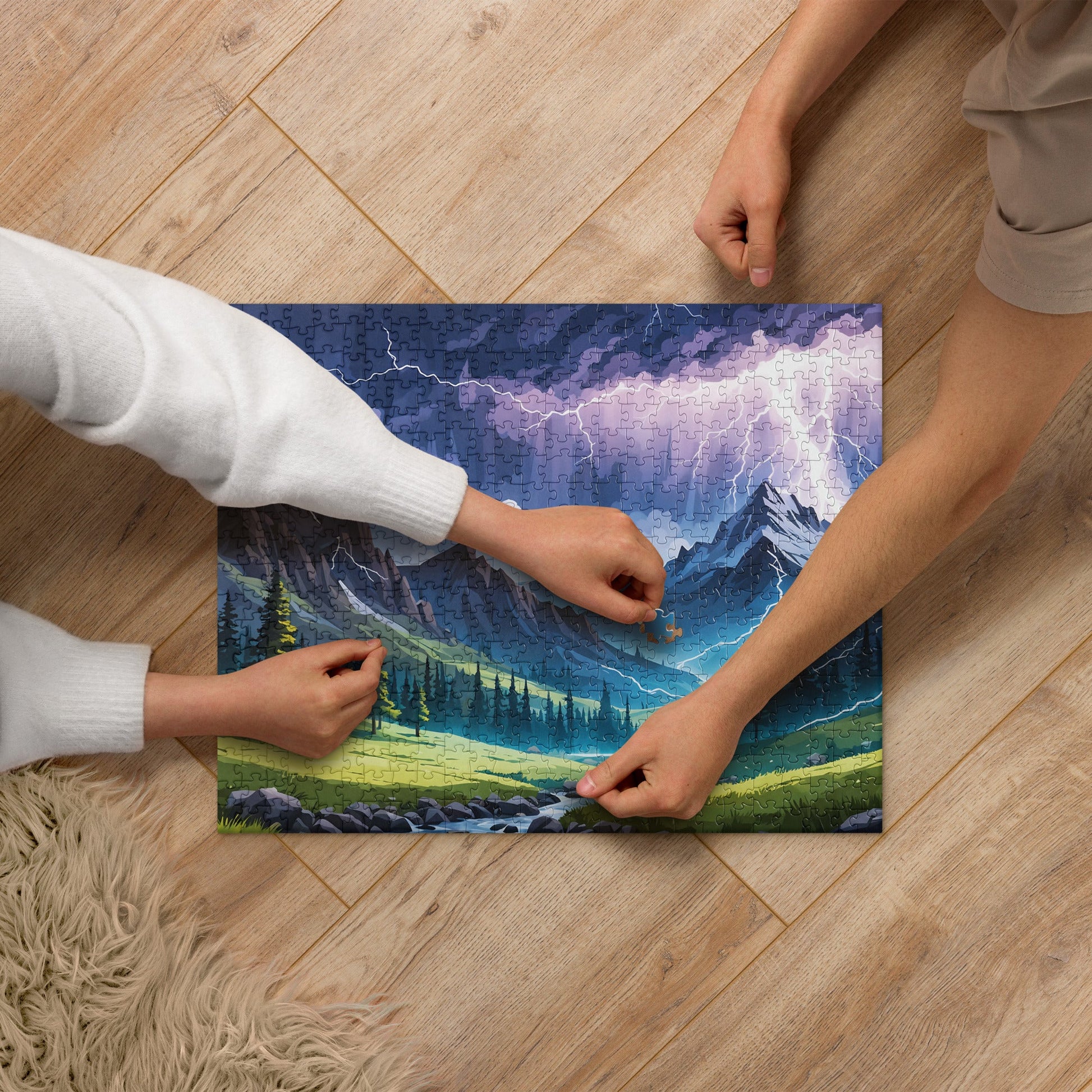 Lightning Over Mountains IV Jigsaw Puzzle - Puzzle - Discovery Co.