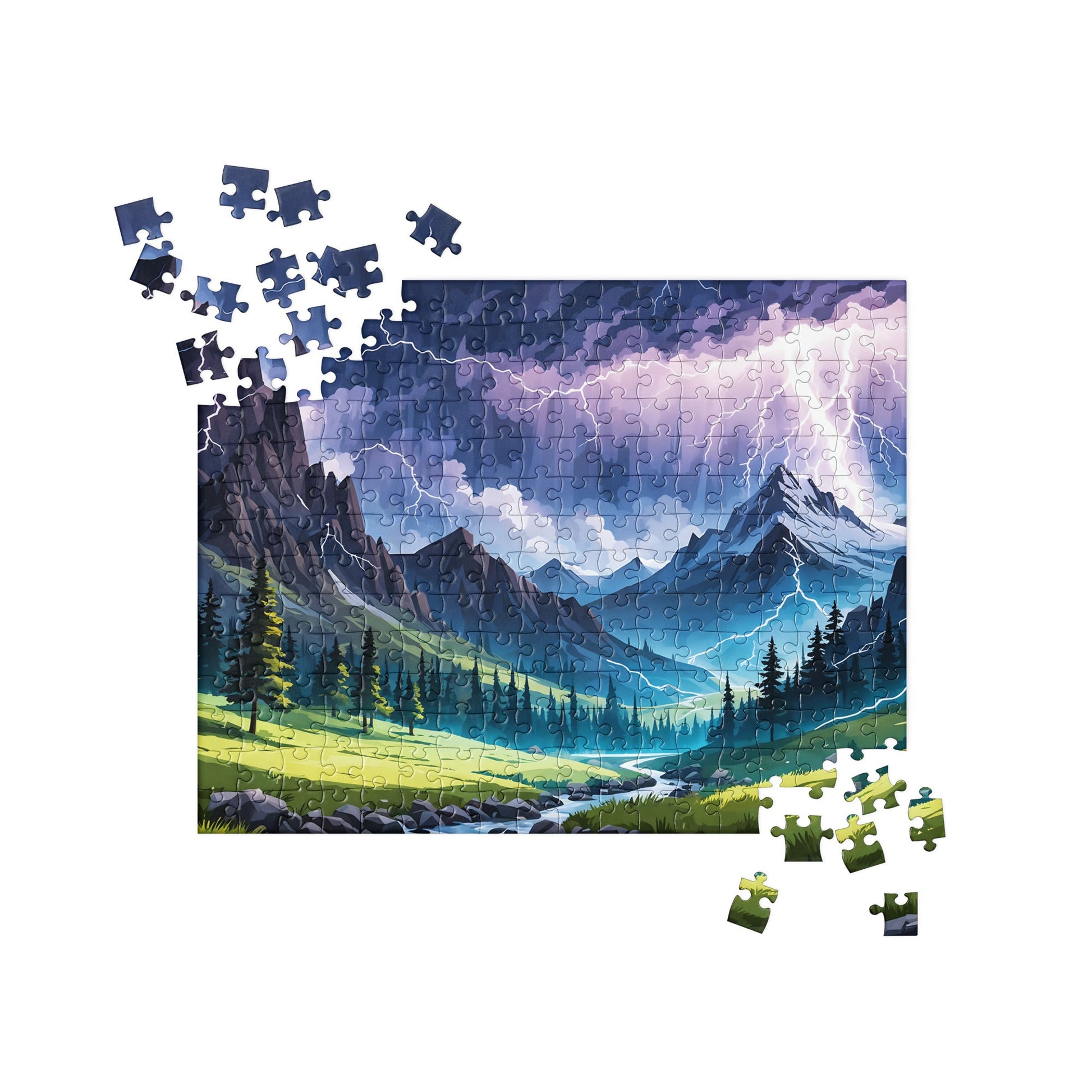 Lightning Over Mountains IV Jigsaw Puzzle - Puzzle - Discovery Co.
