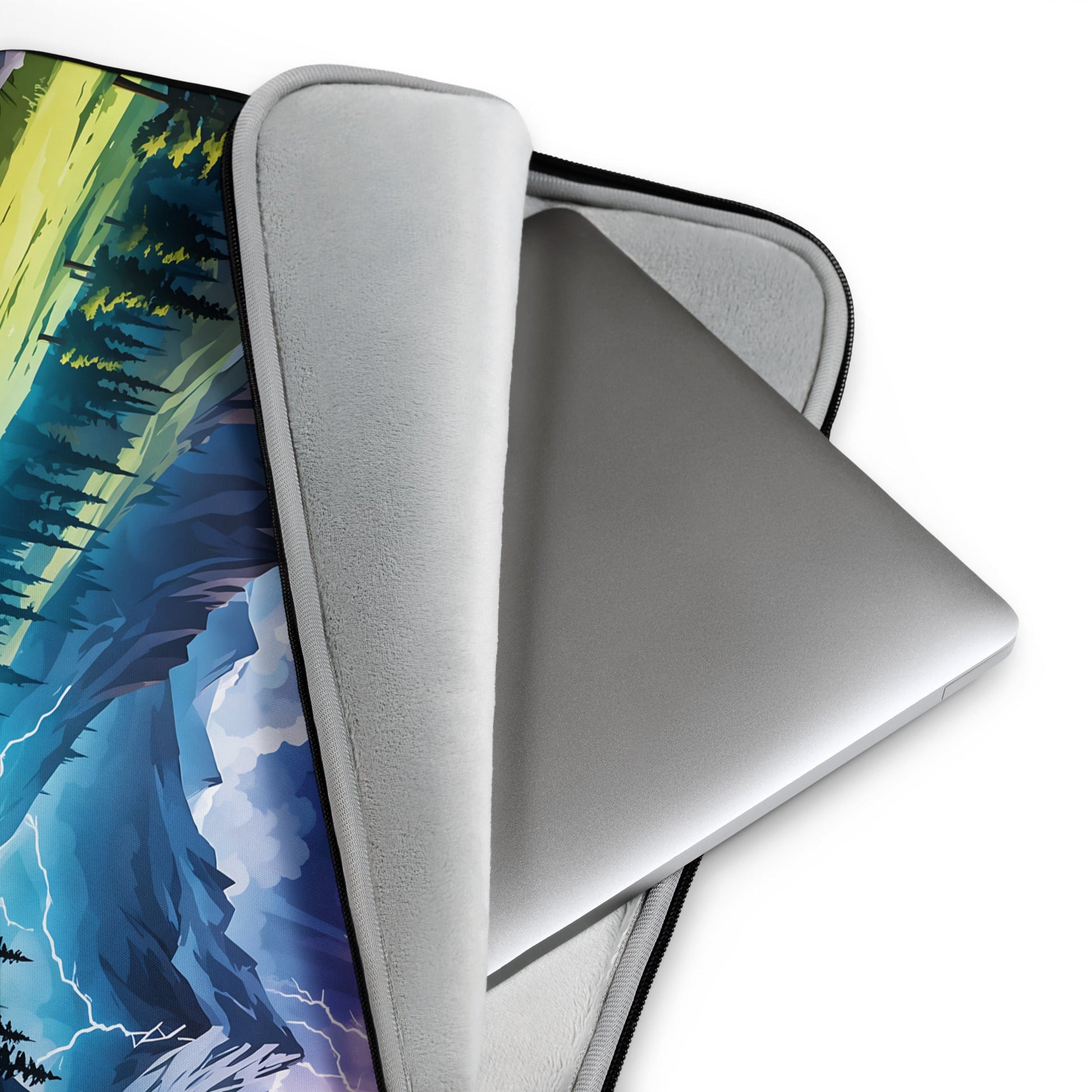 Lightning Over Mountains IV Laptop Sleeve - Laptop Cases - Discovery Co.