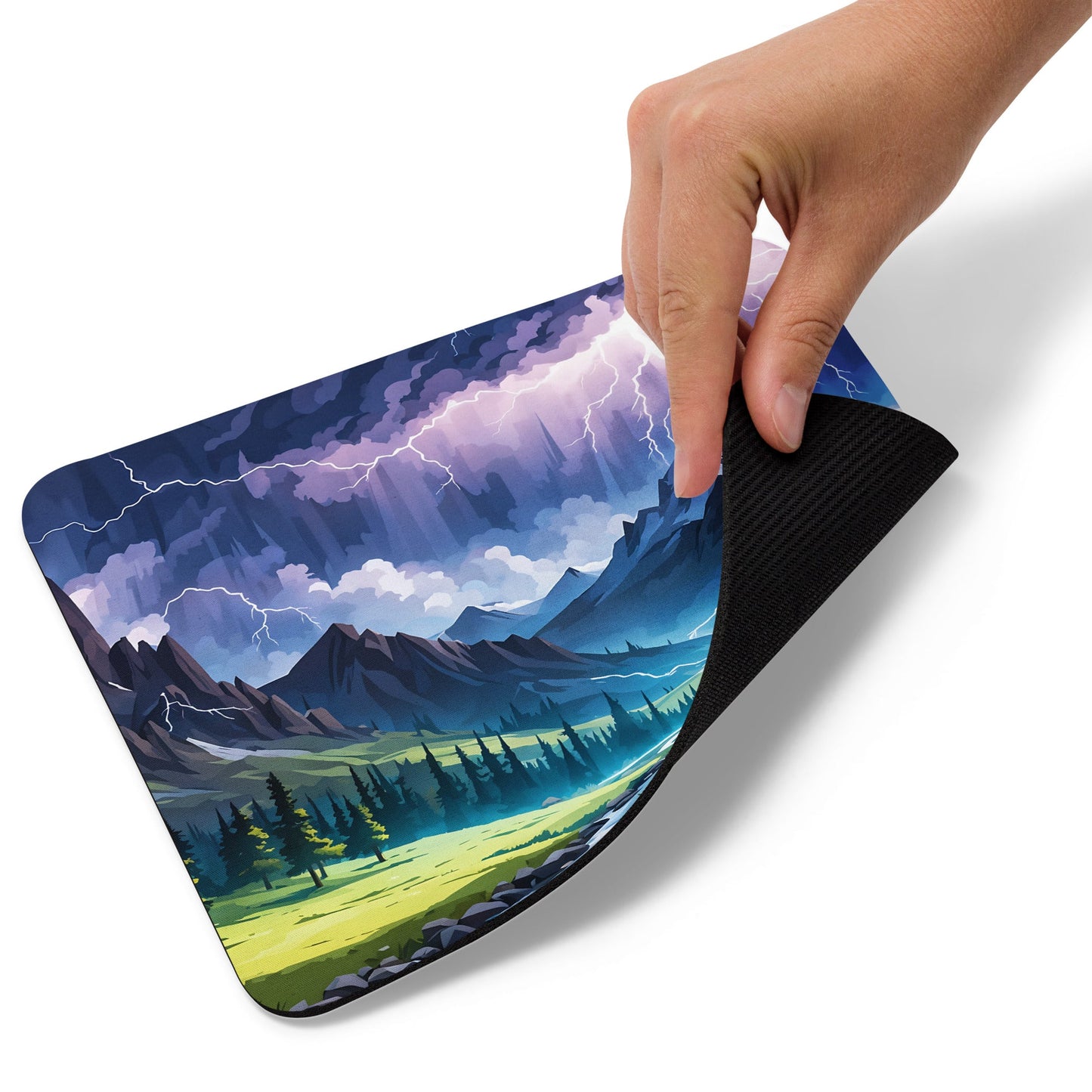 Lightning Over Mountains IV Mouse Pad - Mouse Pads - Discovery Co.