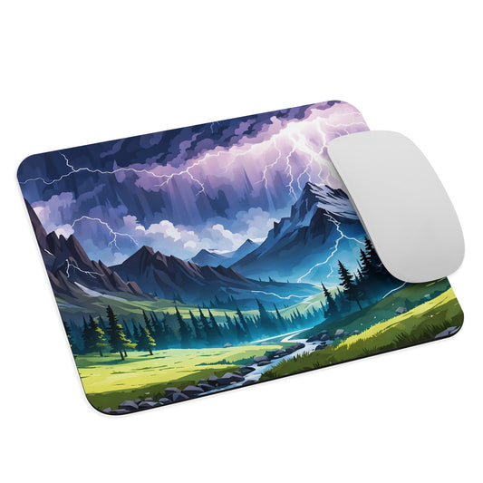 Lightning Over Mountains IV Mouse Pad - Mouse Pads - Discovery Co.