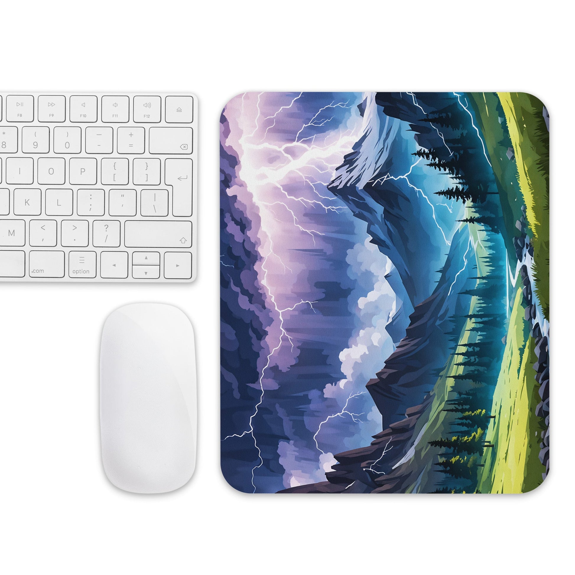 Lightning Over Mountains IV Mouse Pad - Mouse Pads - Discovery Co.