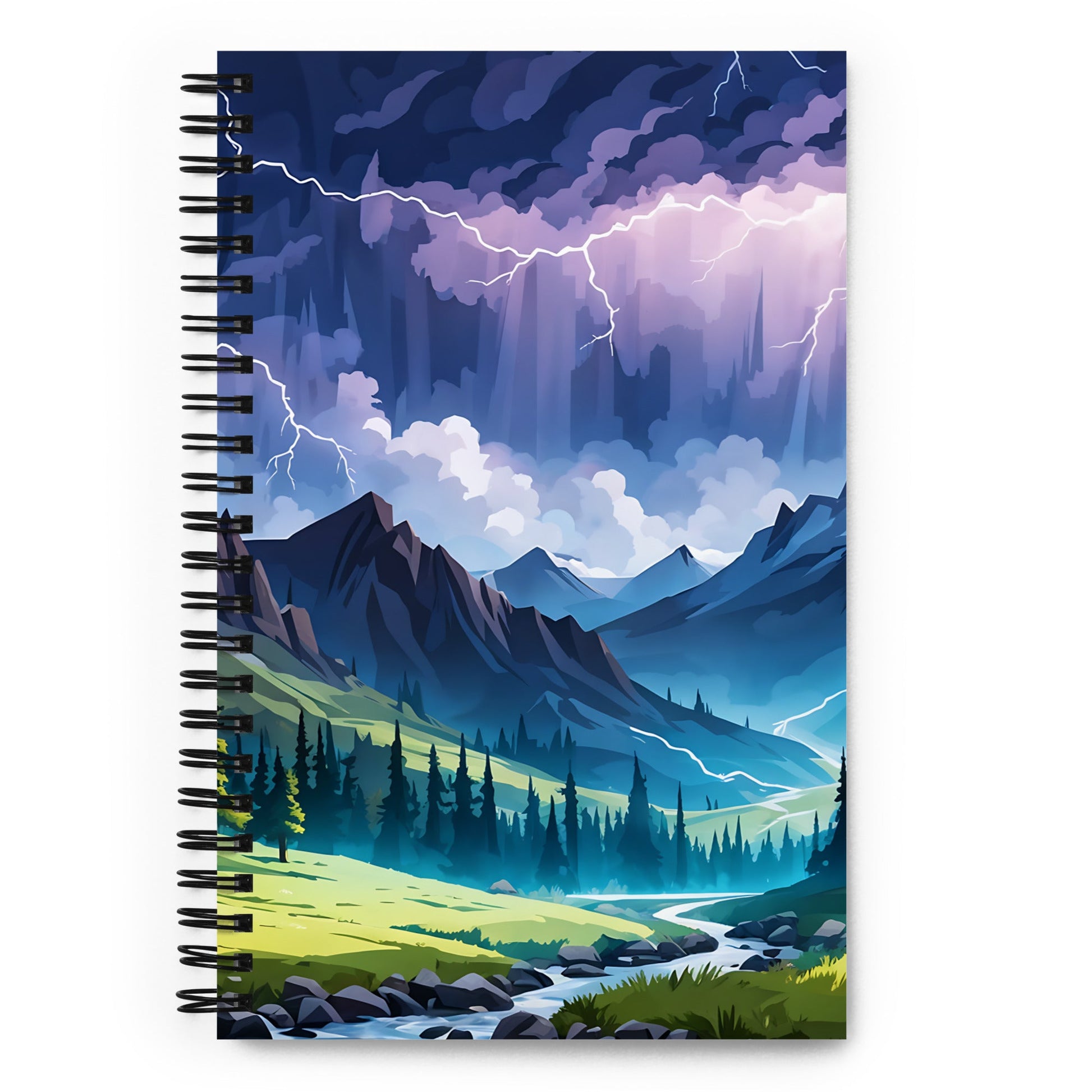 Lightning Over Mountains IV Spiral Notebook - Spiral Notebooks - Discovery Co.