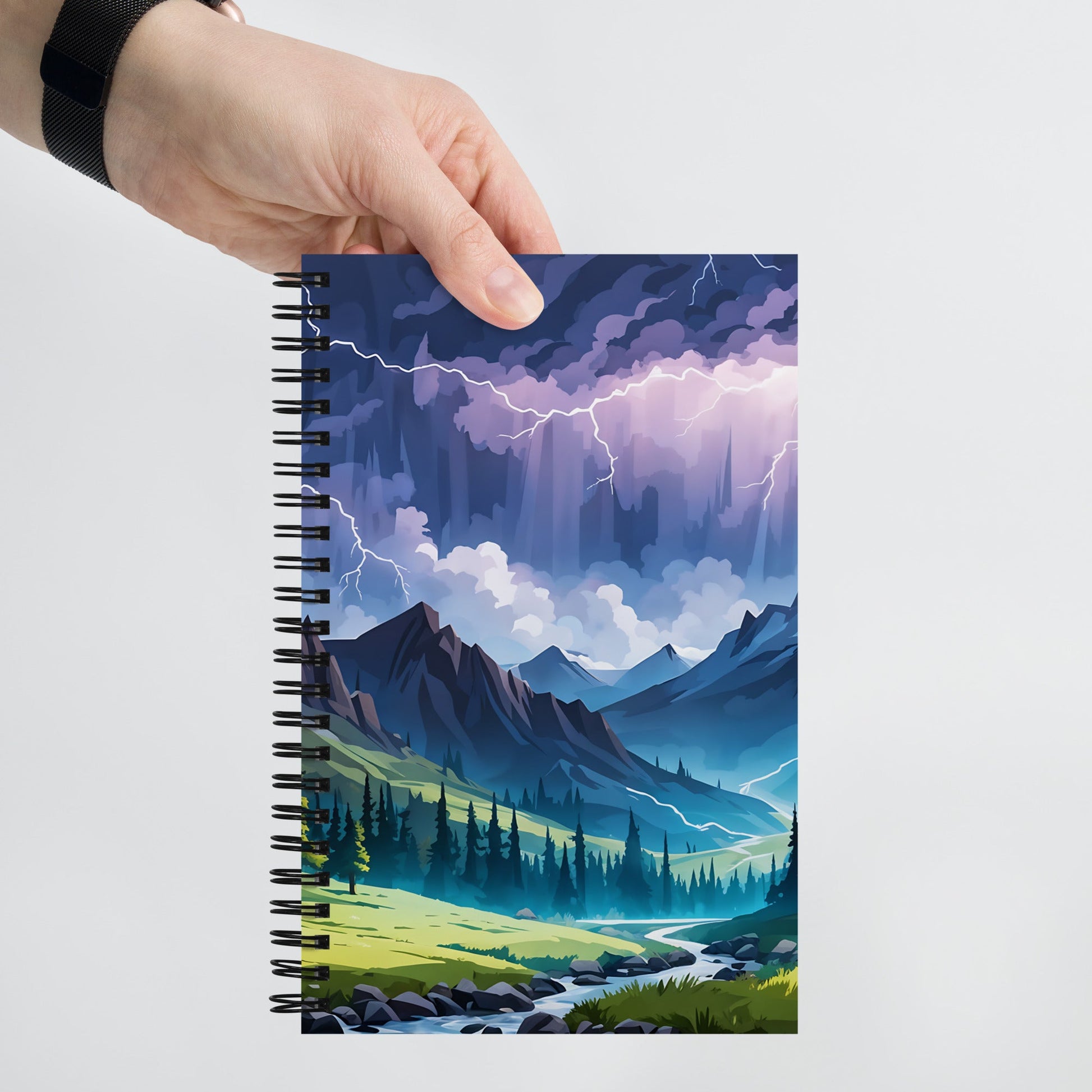 Lightning Over Mountains IV Spiral Notebook - Spiral Notebooks - Discovery Co.