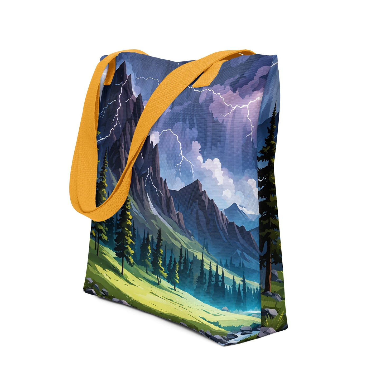 Lightning Over Mountains IV Tote Bag - Tote Bags - Discovery Co.