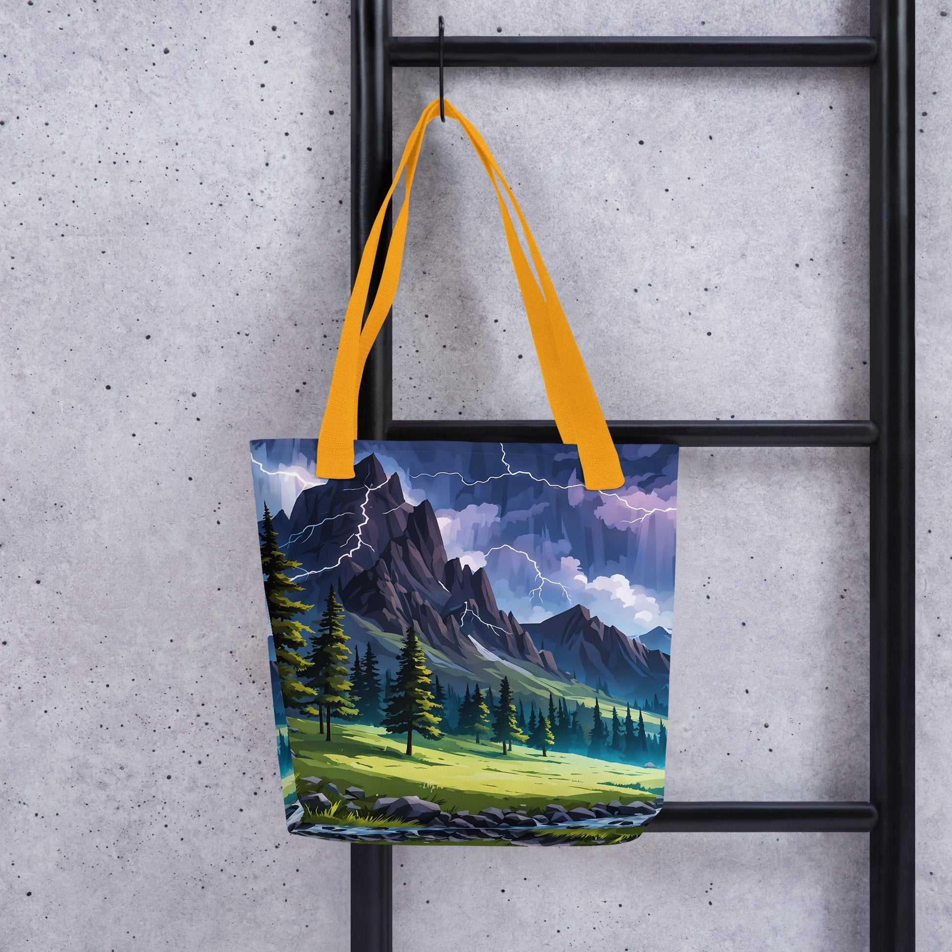 Lightning Over Mountains IV Tote Bag - Tote Bags - Discovery Co.