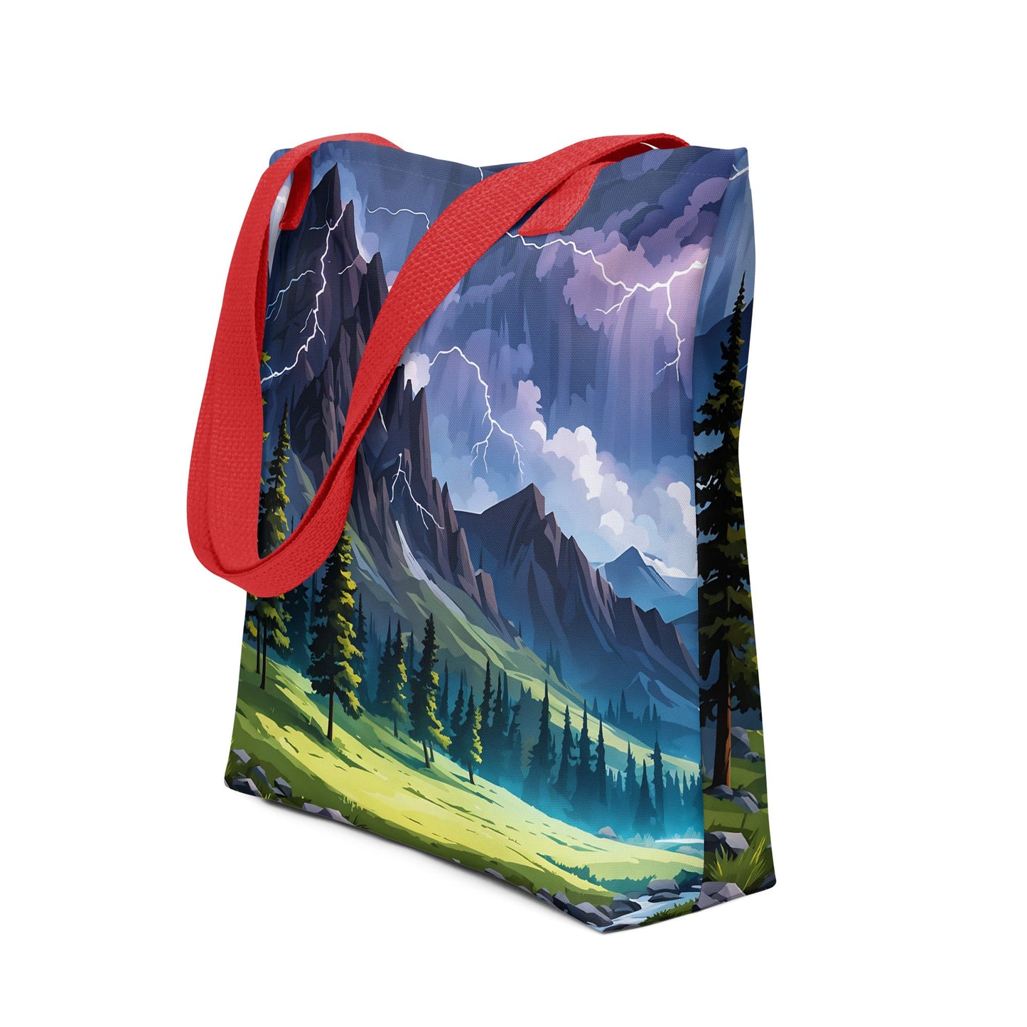 Lightning Over Mountains IV Tote Bag - Tote Bags - Discovery Co.