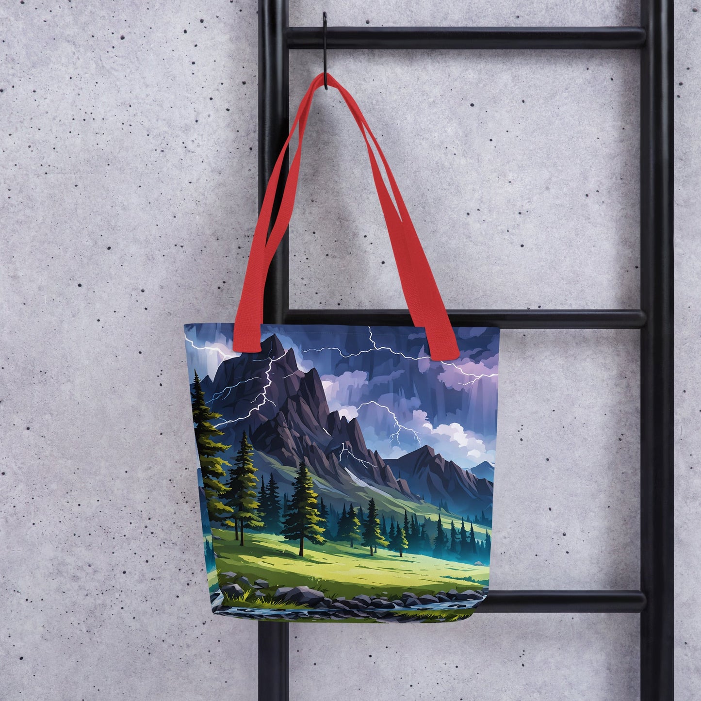 Lightning Over Mountains IV Tote Bag - Tote Bags - Discovery Co.