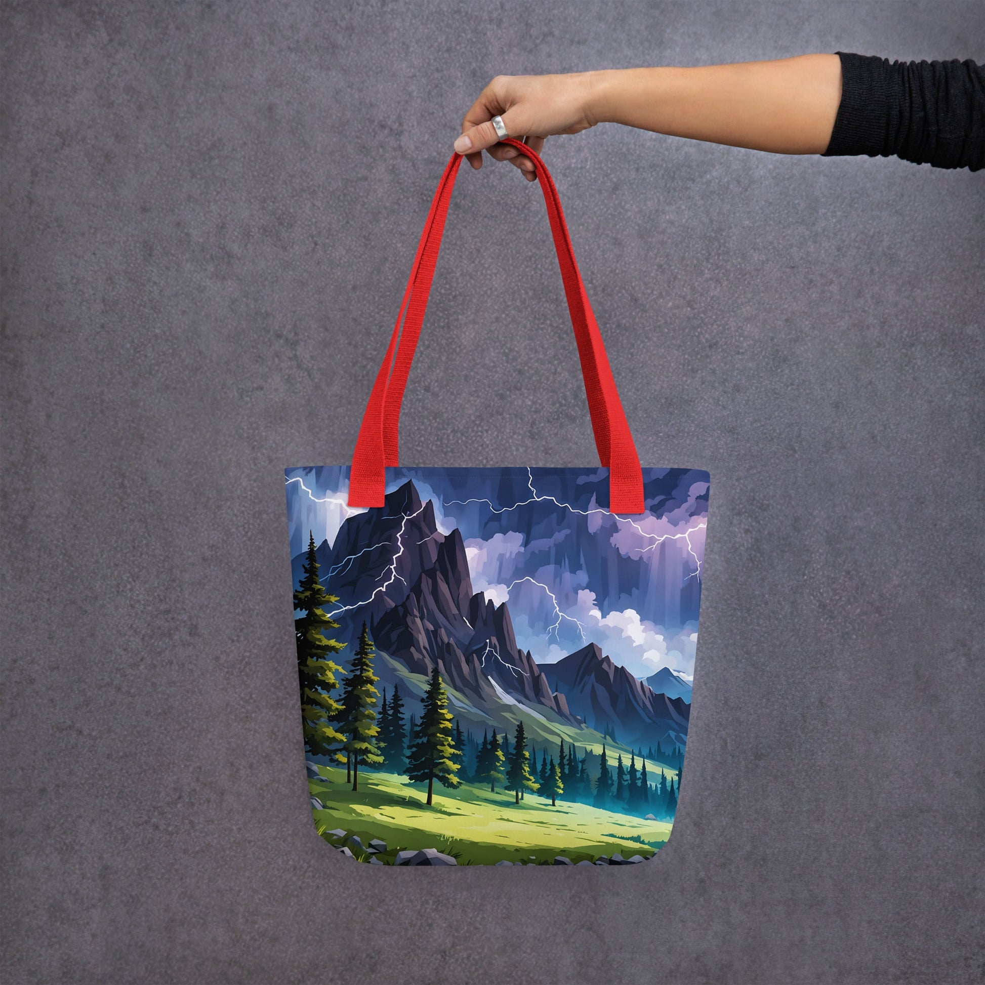 Lightning Over Mountains IV Tote Bag - Tote Bags - Discovery Co.