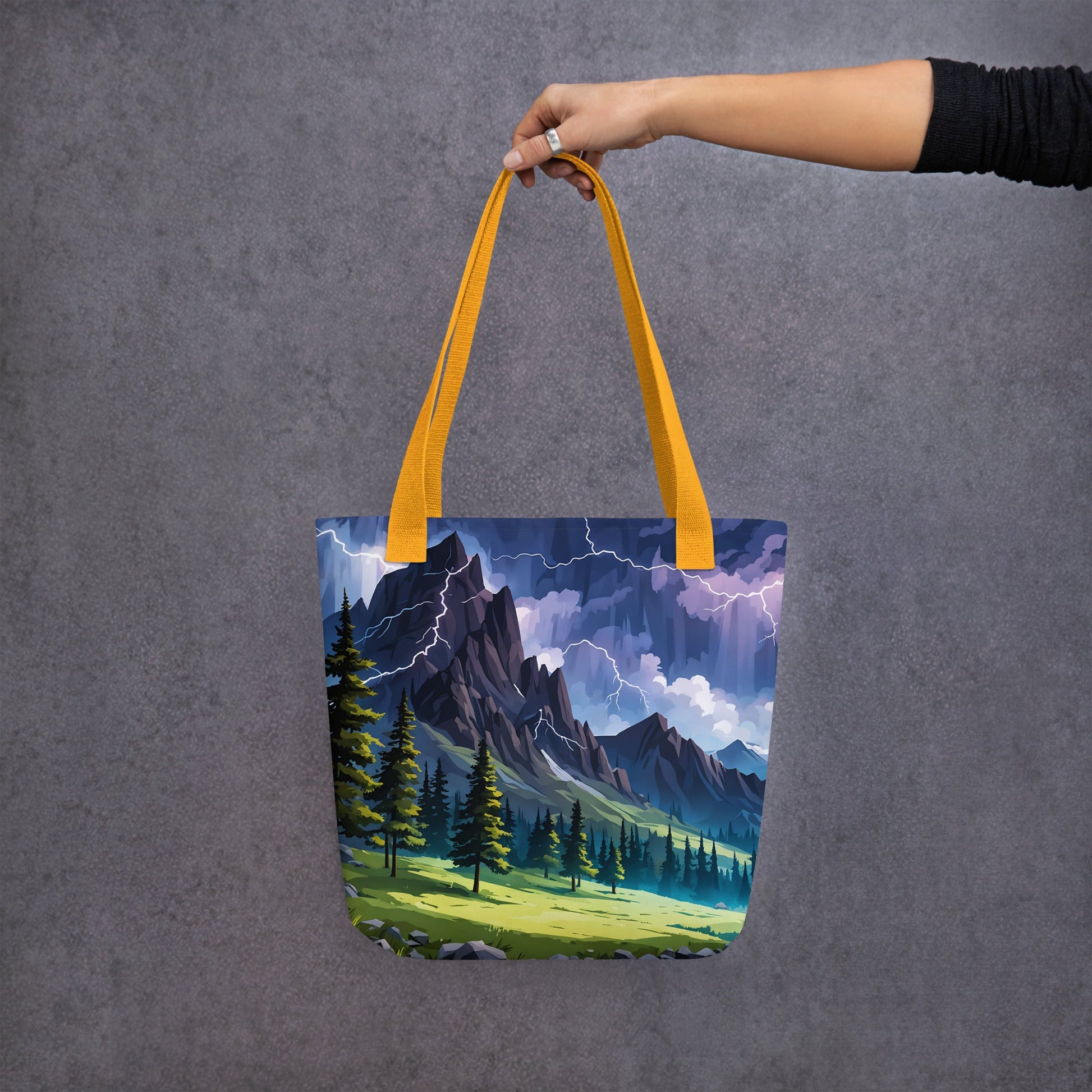 Lightning Over Mountains IV Tote Bag - Tote Bags - Discovery Co.