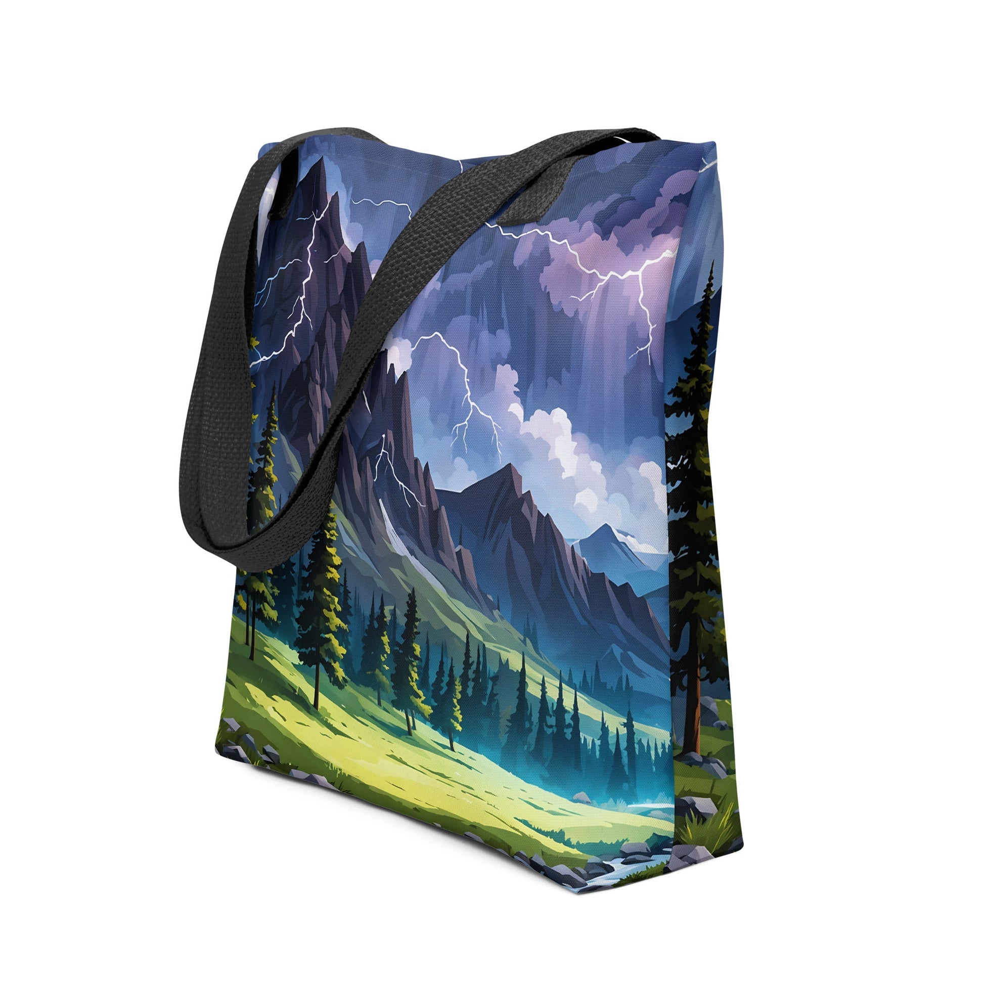 Lightning Over Mountains IV Tote Bag - Tote Bags - Discovery Co.