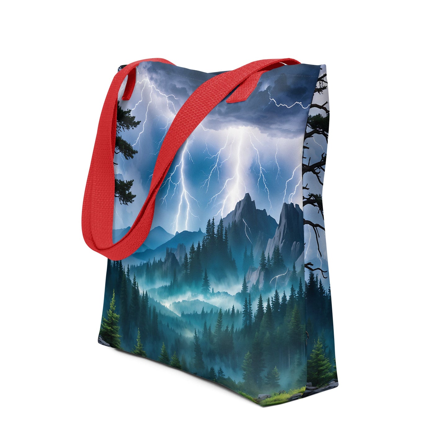 Lightning Over Mountains Tote Bag - Tote Bags - Discovery Co.