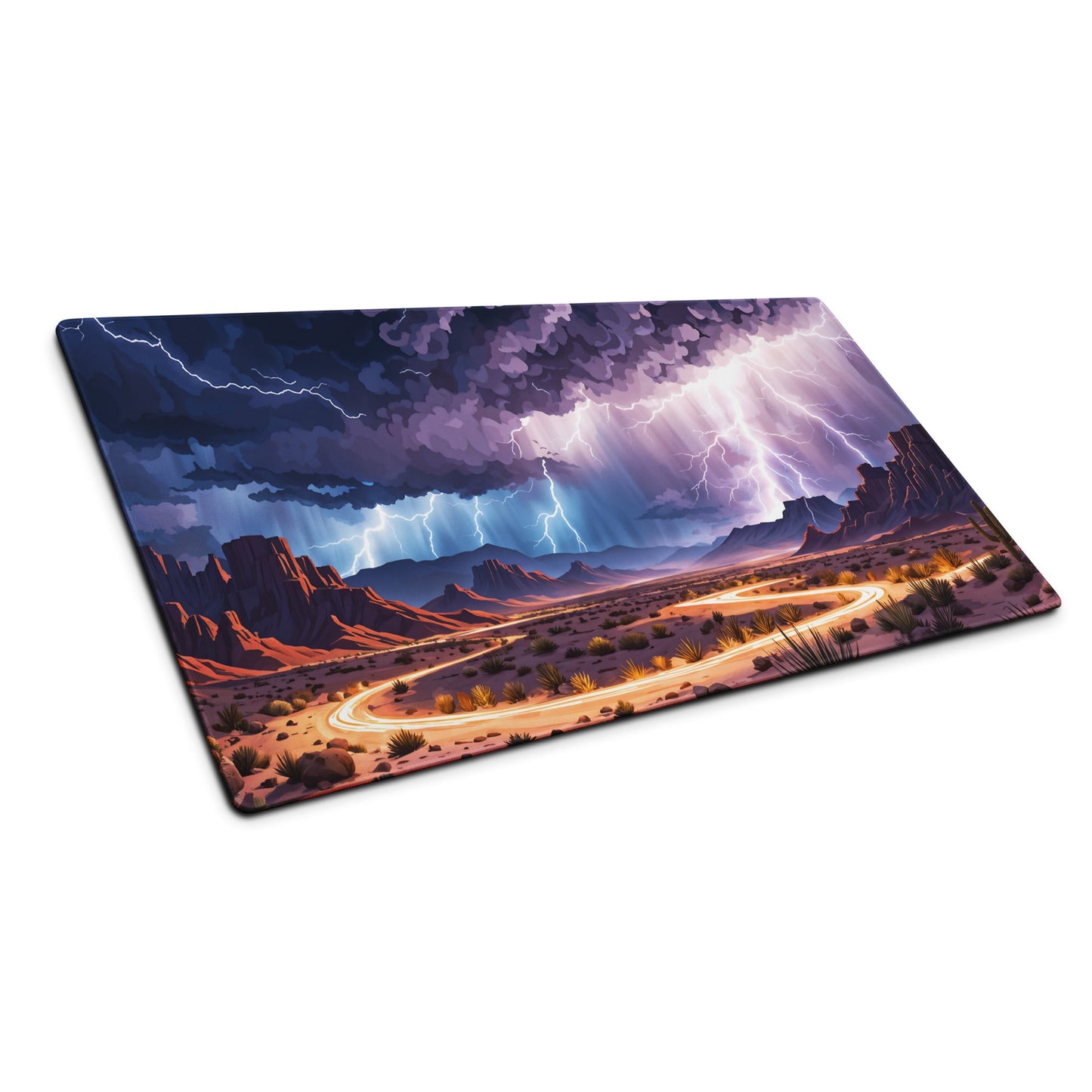 Lightning Over The Desert Gaming Mouse Pad - Mouse Pads - Discovery Co.