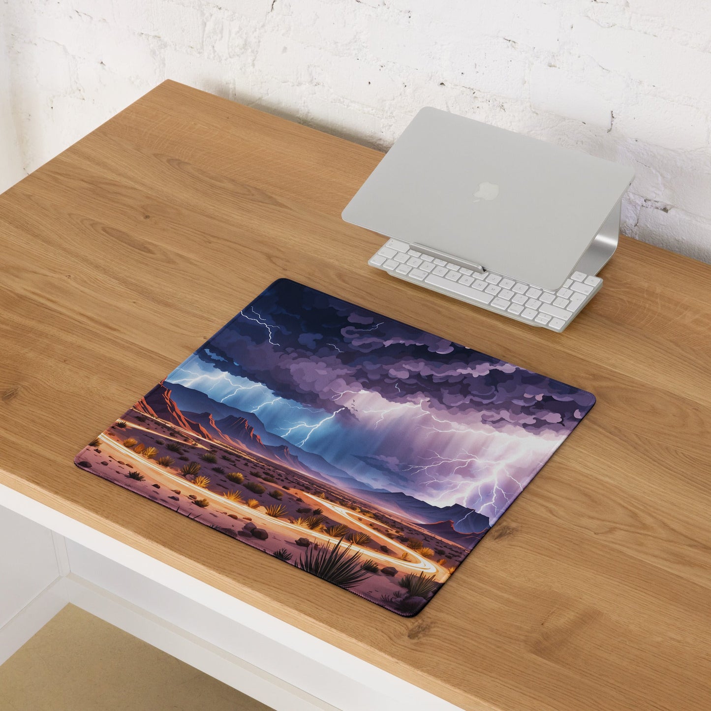 Lightning Over The Desert Gaming Mouse Pad - Mouse Pads - Discovery Co.