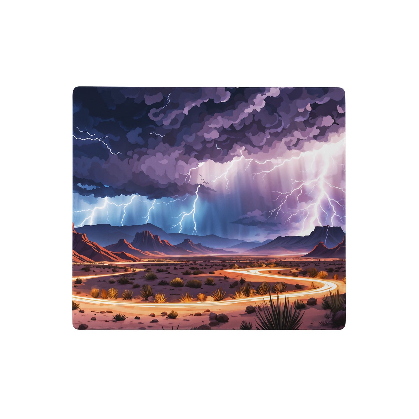 Lightning Over The Desert Gaming Mouse Pad - Mouse Pads - Discovery Co.