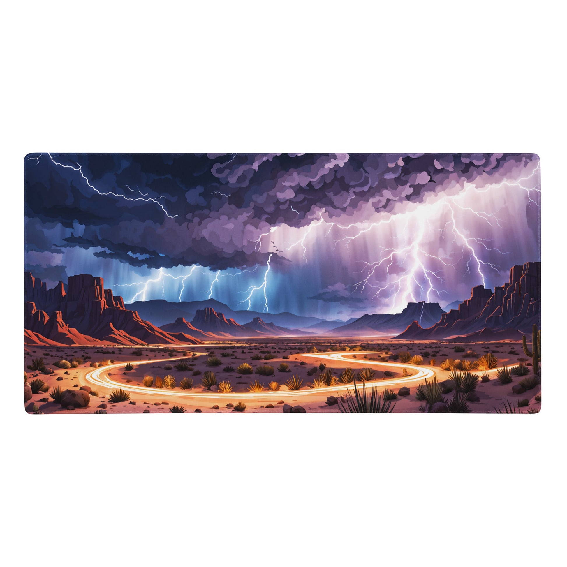 Lightning Over The Desert Gaming Mouse Pad - Mouse Pads - Discovery Co.