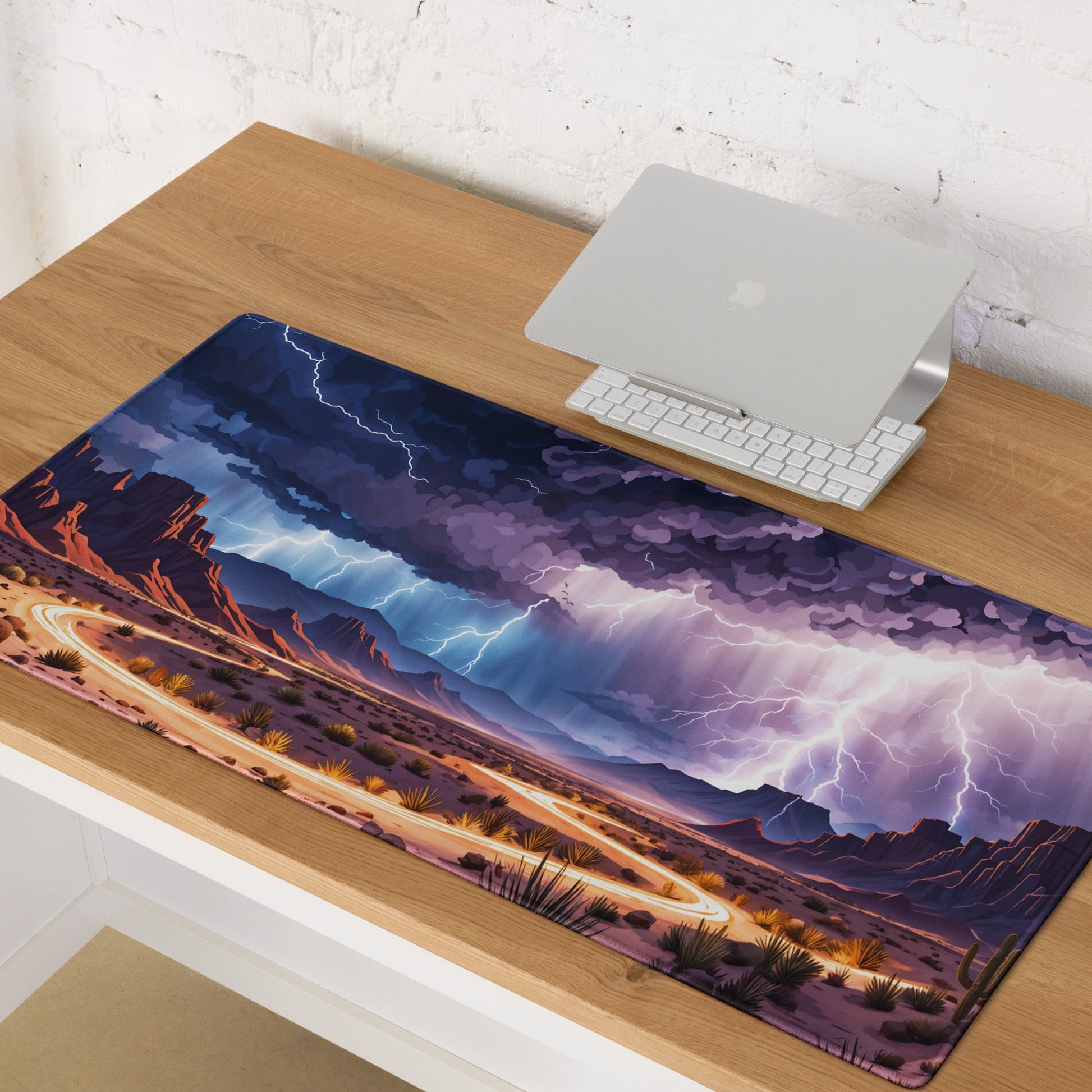 Lightning Over The Desert Gaming Mouse Pad - Mouse Pads - Discovery Co.