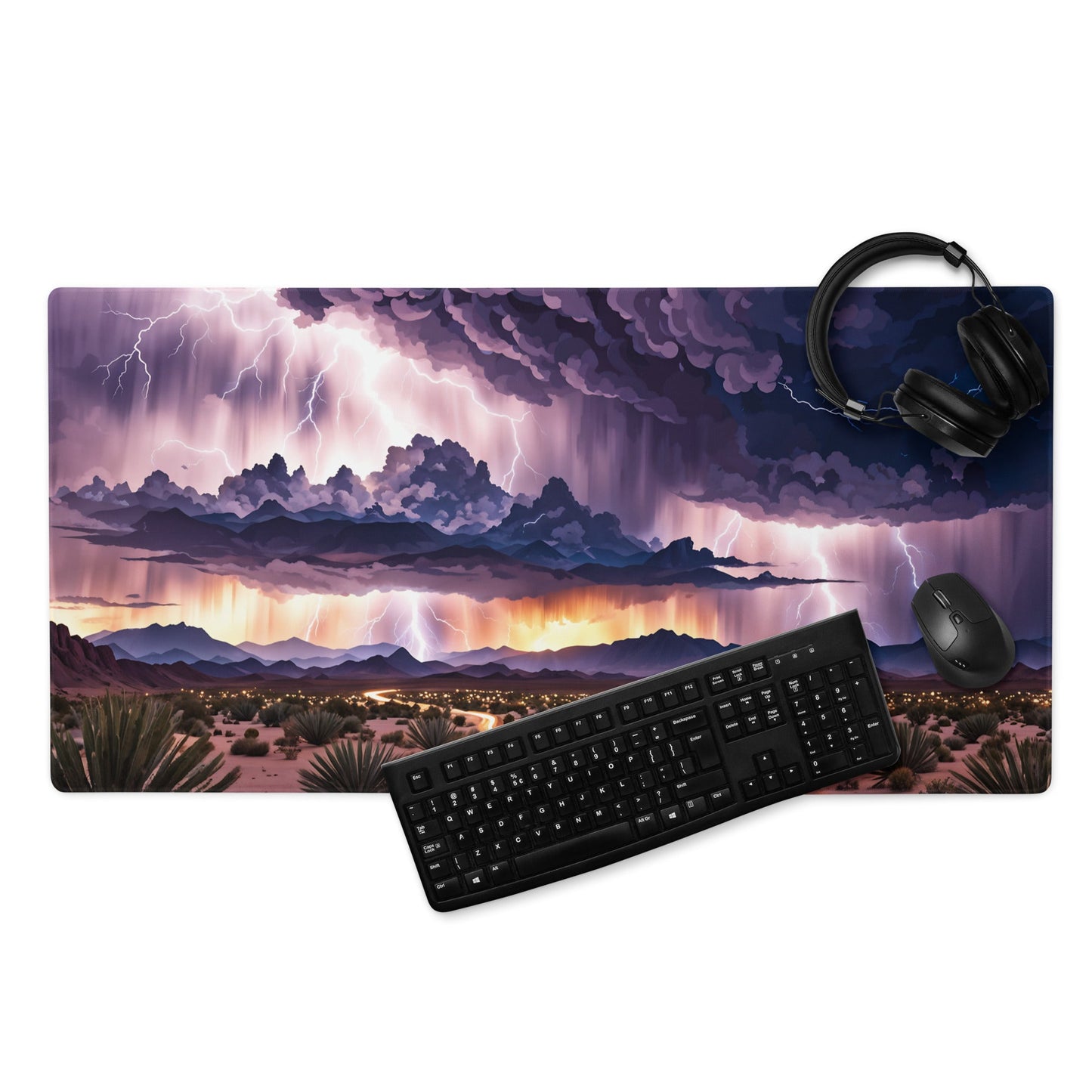 Lightning Over The Desert II Gaming Mouse Pad - Mouse Pads - Discovery Co.