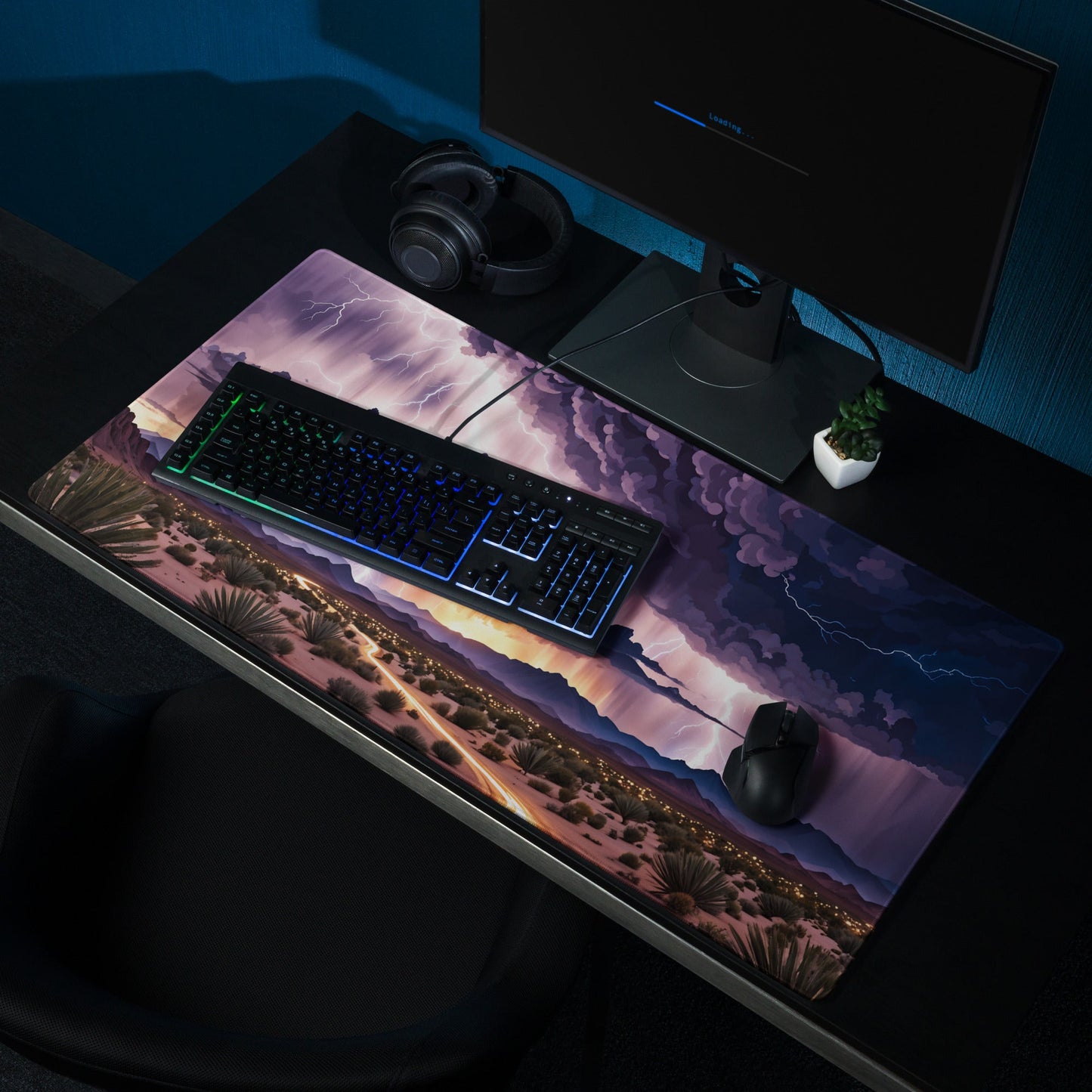 Lightning Over The Desert II Gaming Mouse Pad - Mouse Pads - Discovery Co.