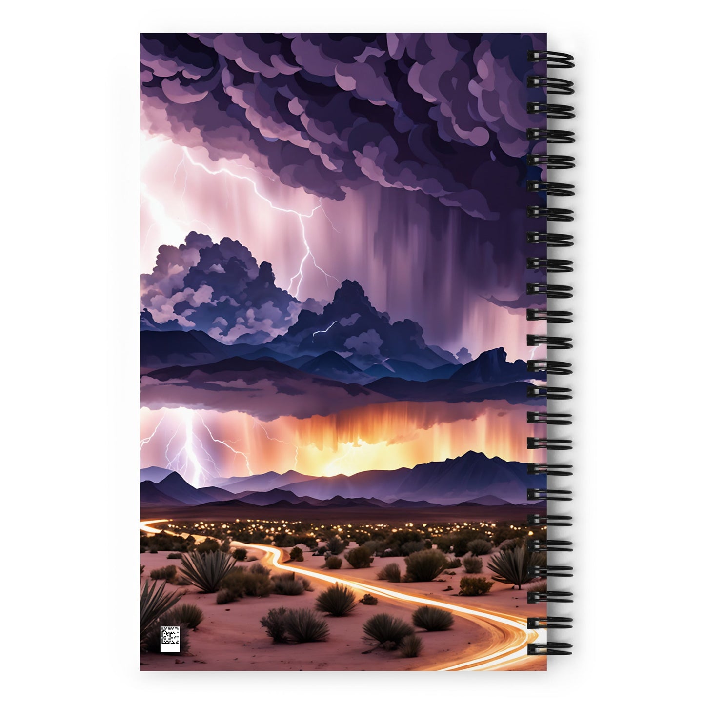 Lightning Over The Desert II Spiral Notebook - Spiral Notebooks - Discovery Co.