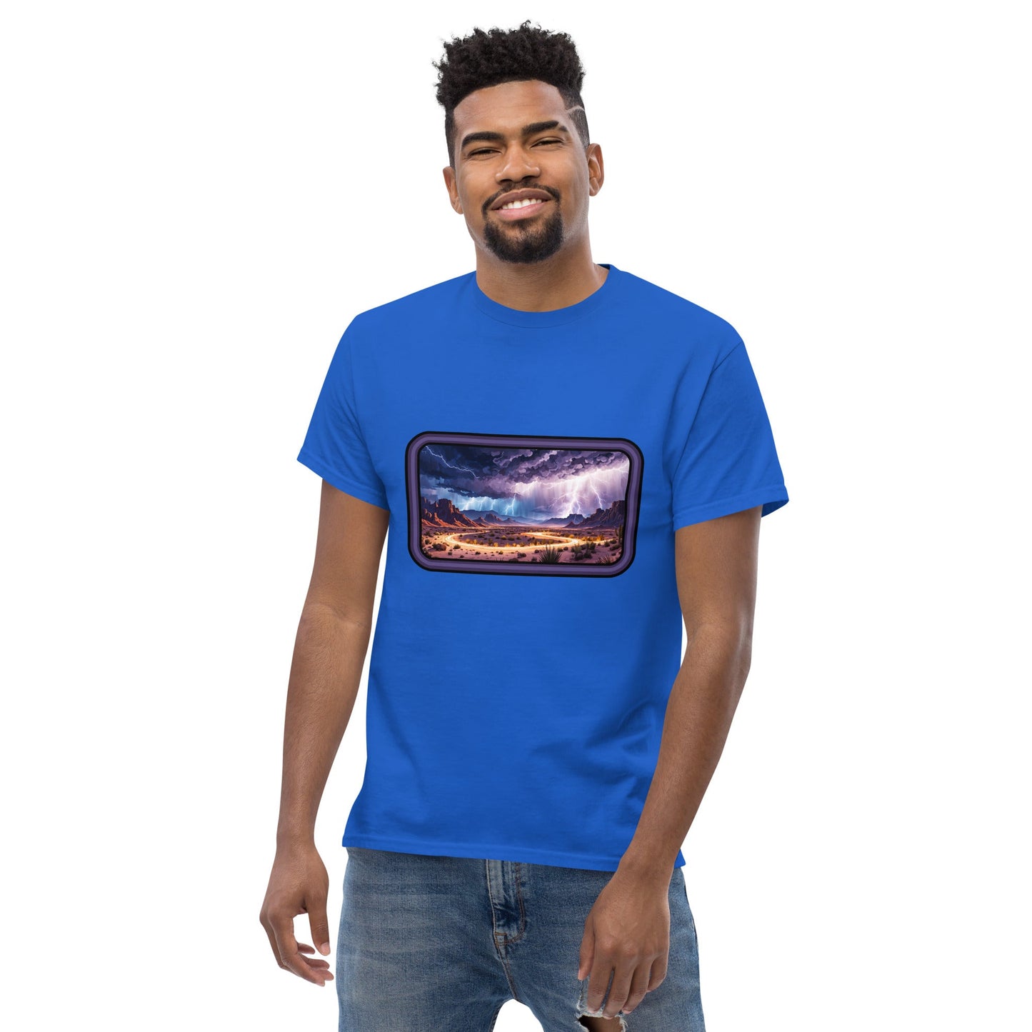 Lightning Over The Desert Men's Classic Tee - Men's Shirts - Discovery Co.