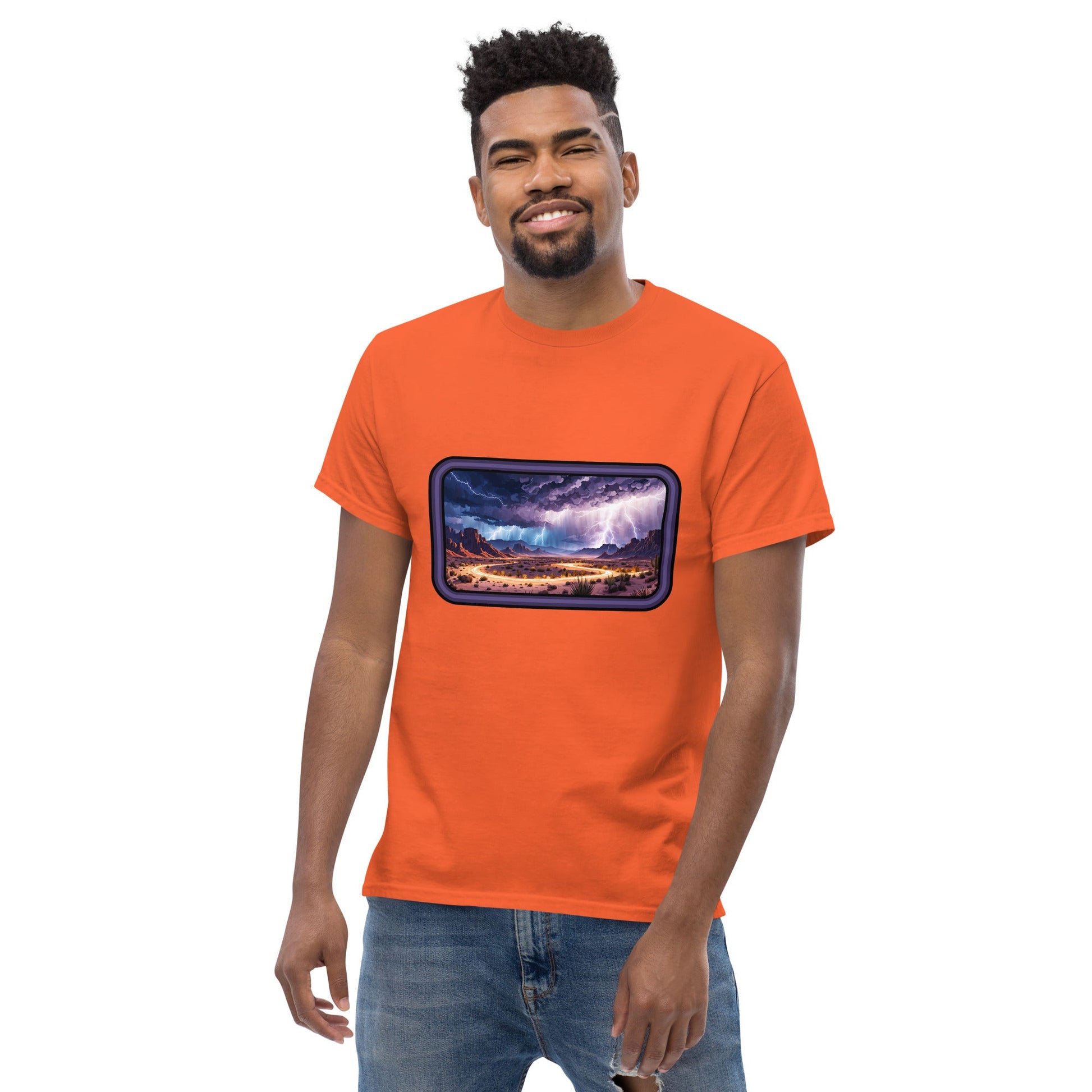 Lightning Over The Desert Men's Classic Tee - Men's Shirts - Discovery Co.