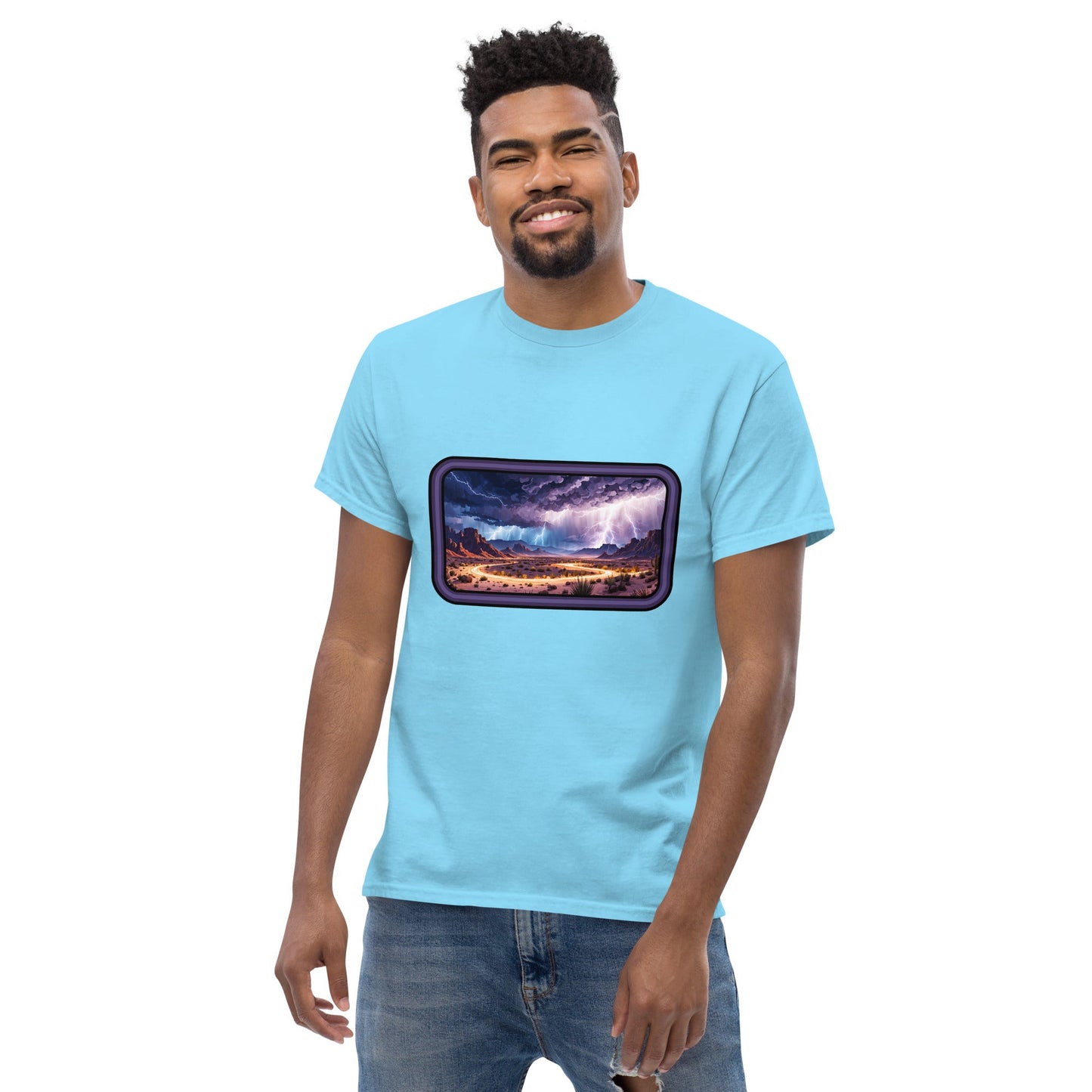 Lightning Over The Desert Men's Classic Tee - Men's Shirts - Discovery Co.