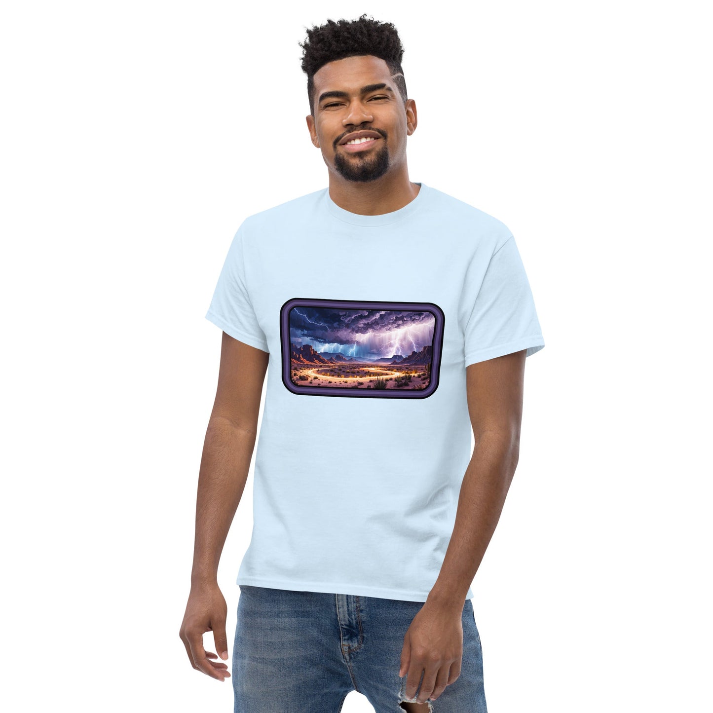 Lightning Over The Desert Men's Classic Tee - Men's Shirts - Discovery Co.