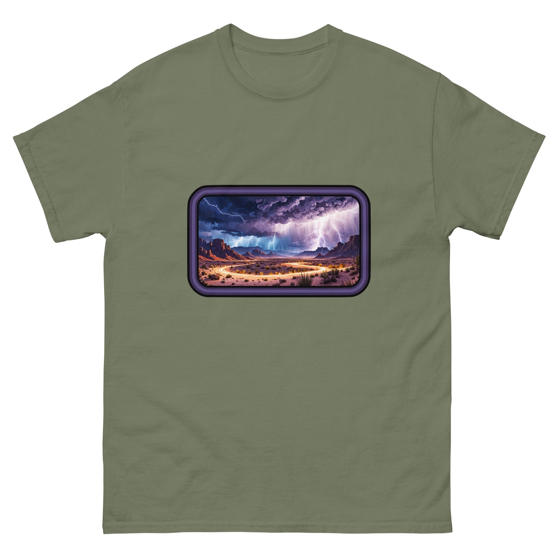 Lightning Over The Desert Men's Classic Tee - Men's Shirts - Discovery Co.