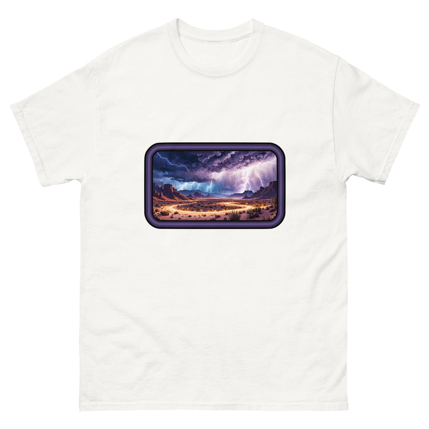 Lightning Over The Desert Men's Classic Tee - Men's Shirts - Discovery Co.