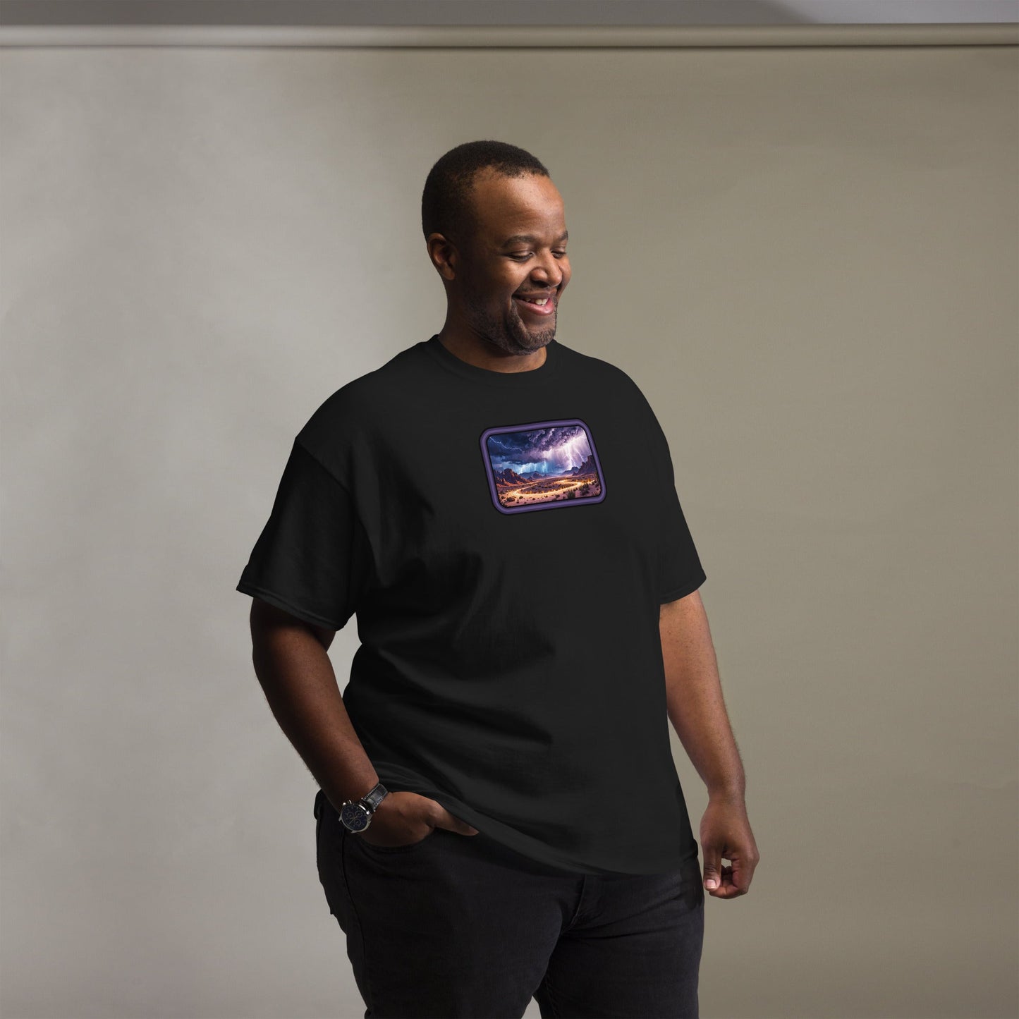 Lightning Over The Desert Men's (Unisex) Classic Tee - Men's Shirts - Discovery Co.