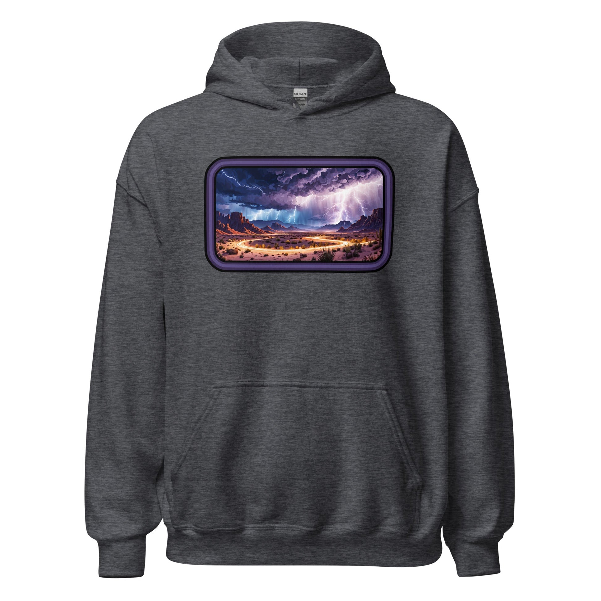 Lightning Over The Desert Men's (Unisex) Hoodie - Hoodies - Discovery Co.
