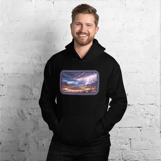Lightning Over The Desert Men's (Unisex) Hoodie - Hoodies - Discovery Co.