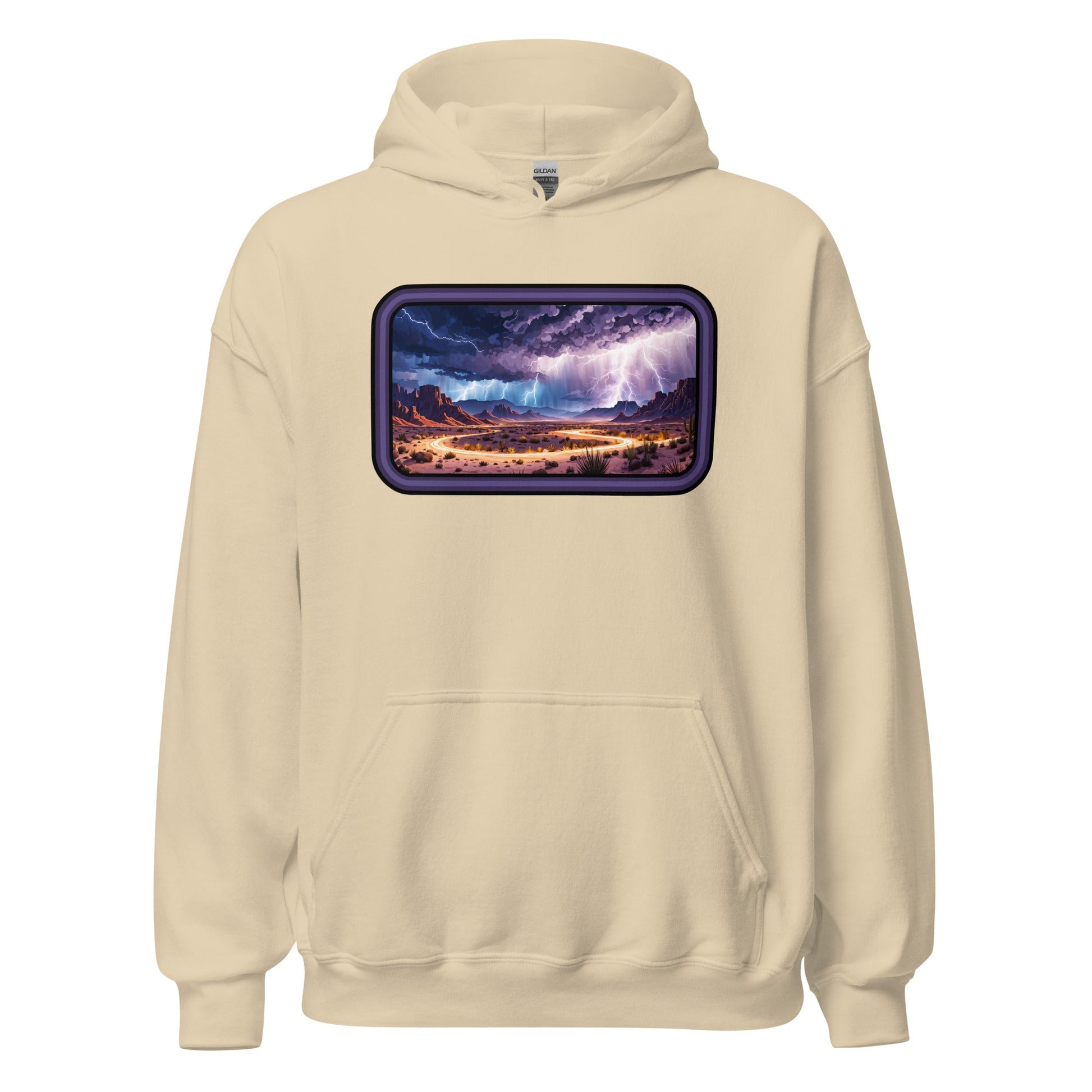 Lightning Over The Desert Men's (Unisex) Hoodie - Hoodies - Discovery Co.