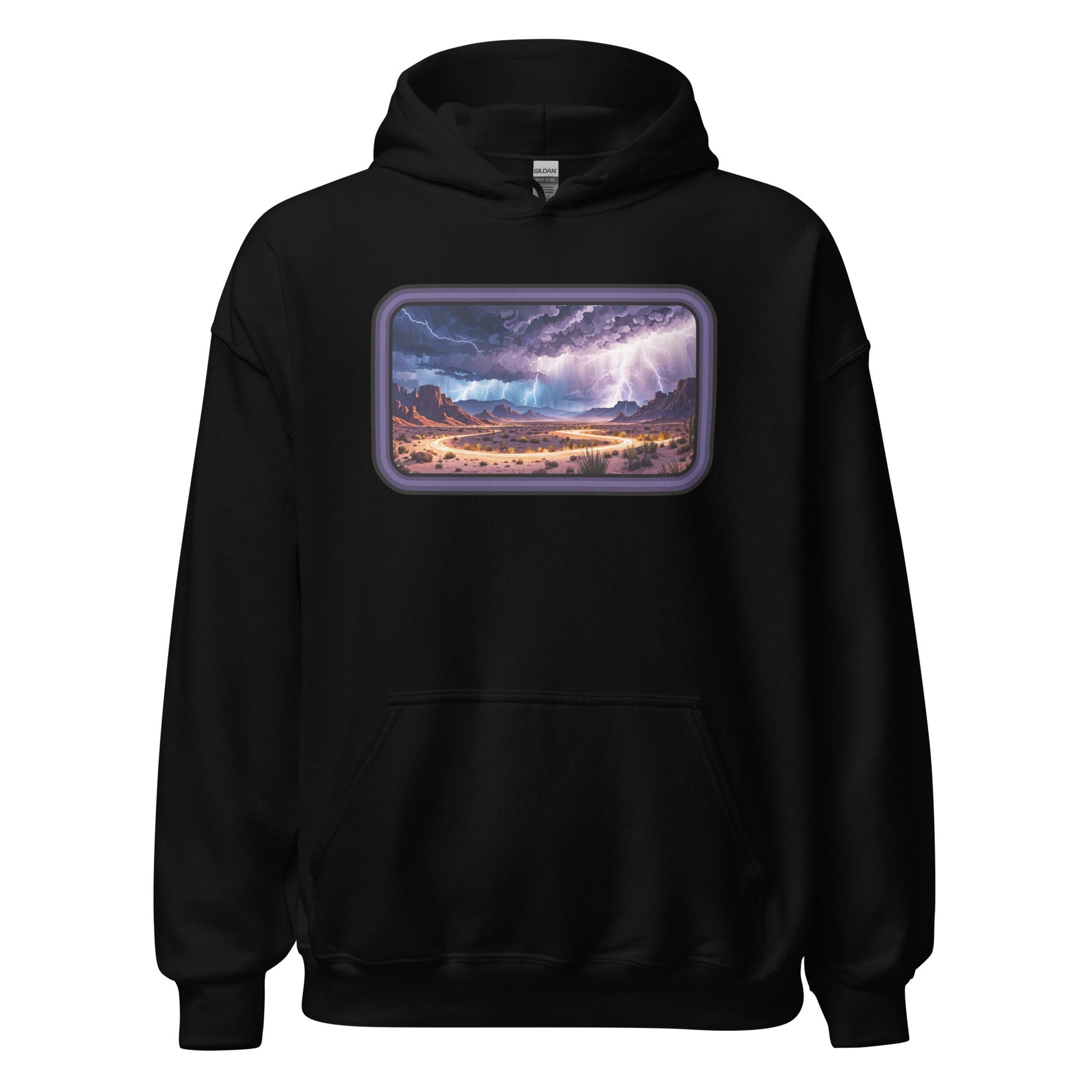 Lightning Over The Desert Men's (Unisex) Hoodie - Hoodies - Discovery Co.
