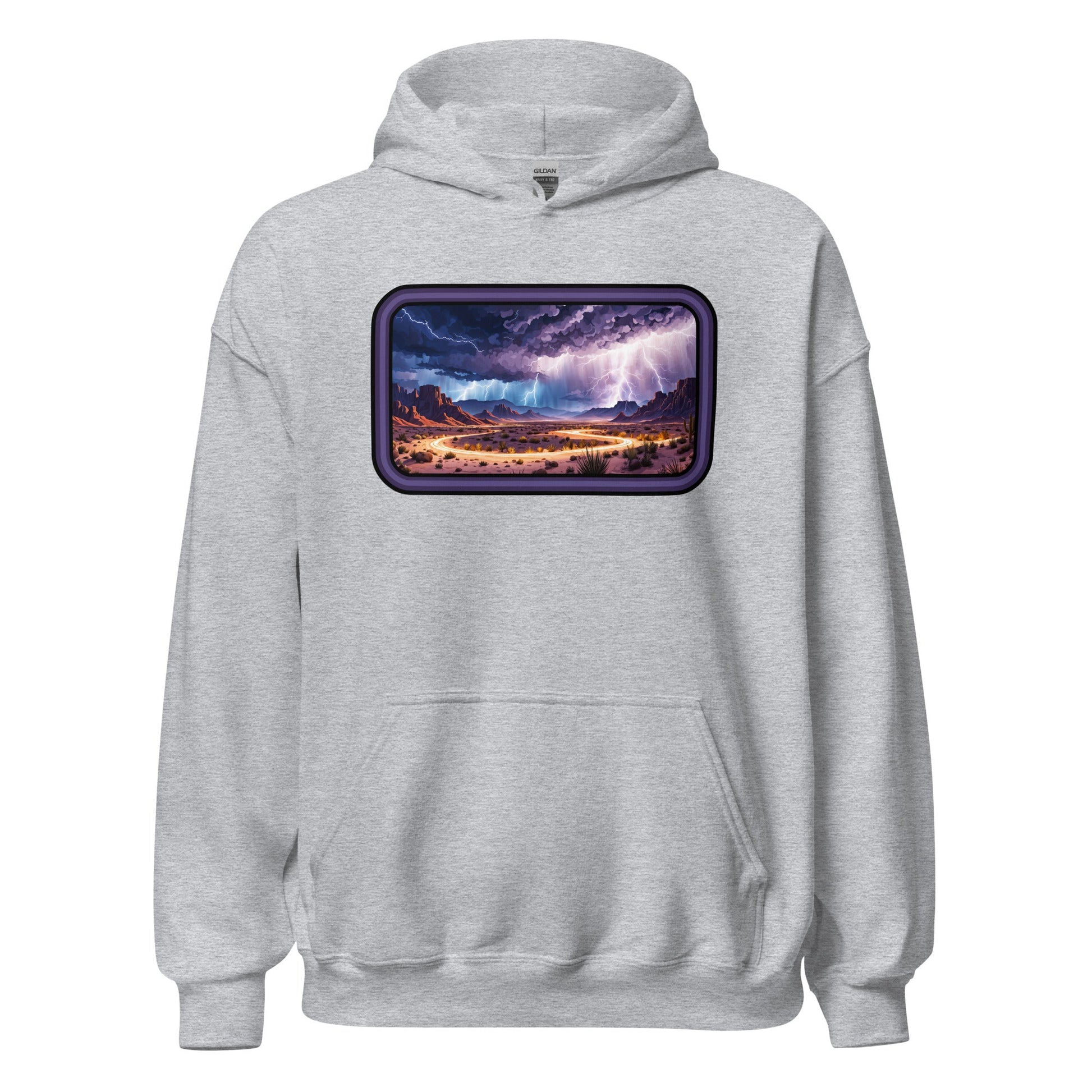 Lightning Over The Desert Men's (Unisex) Hoodie - Hoodies - Discovery Co.
