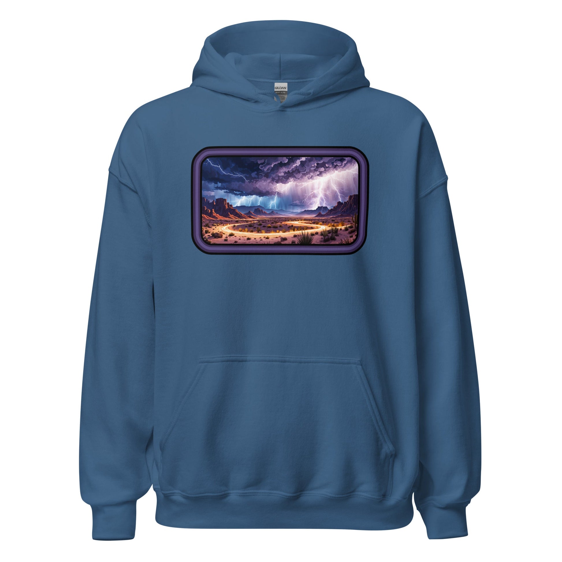 Lightning Over The Desert Men's (Unisex) Hoodie - Hoodies - Discovery Co.