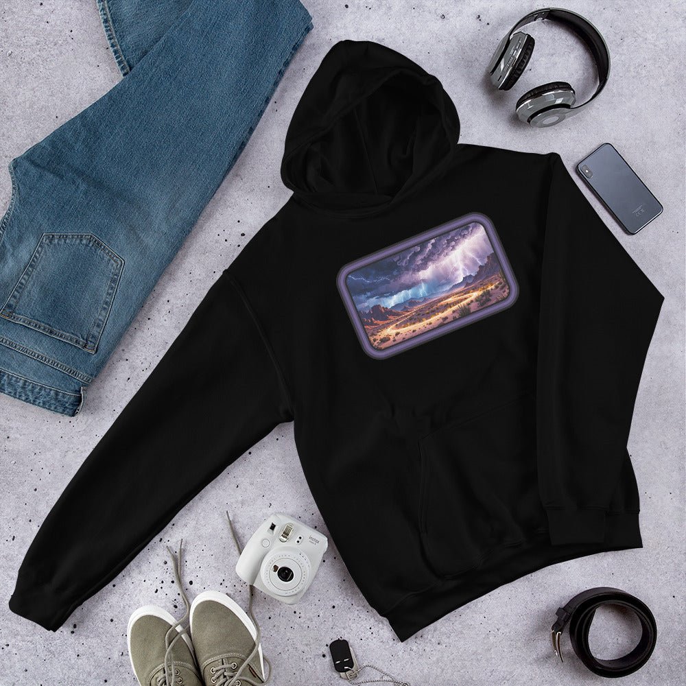 Lightning Over The Desert Men's (Unisex) Hoodie - Hoodies - Discovery Co.