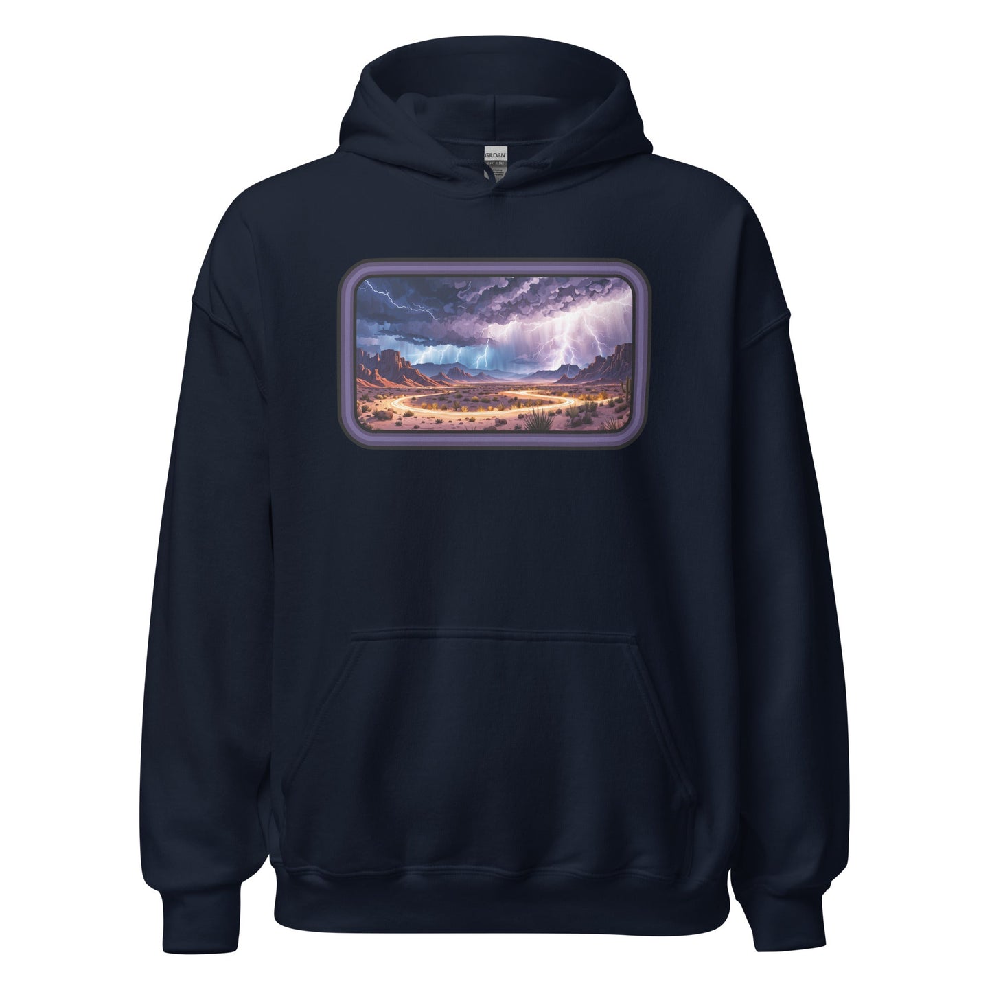 Lightning Over The Desert Men's (Unisex) Hoodie - Hoodies - Discovery Co.