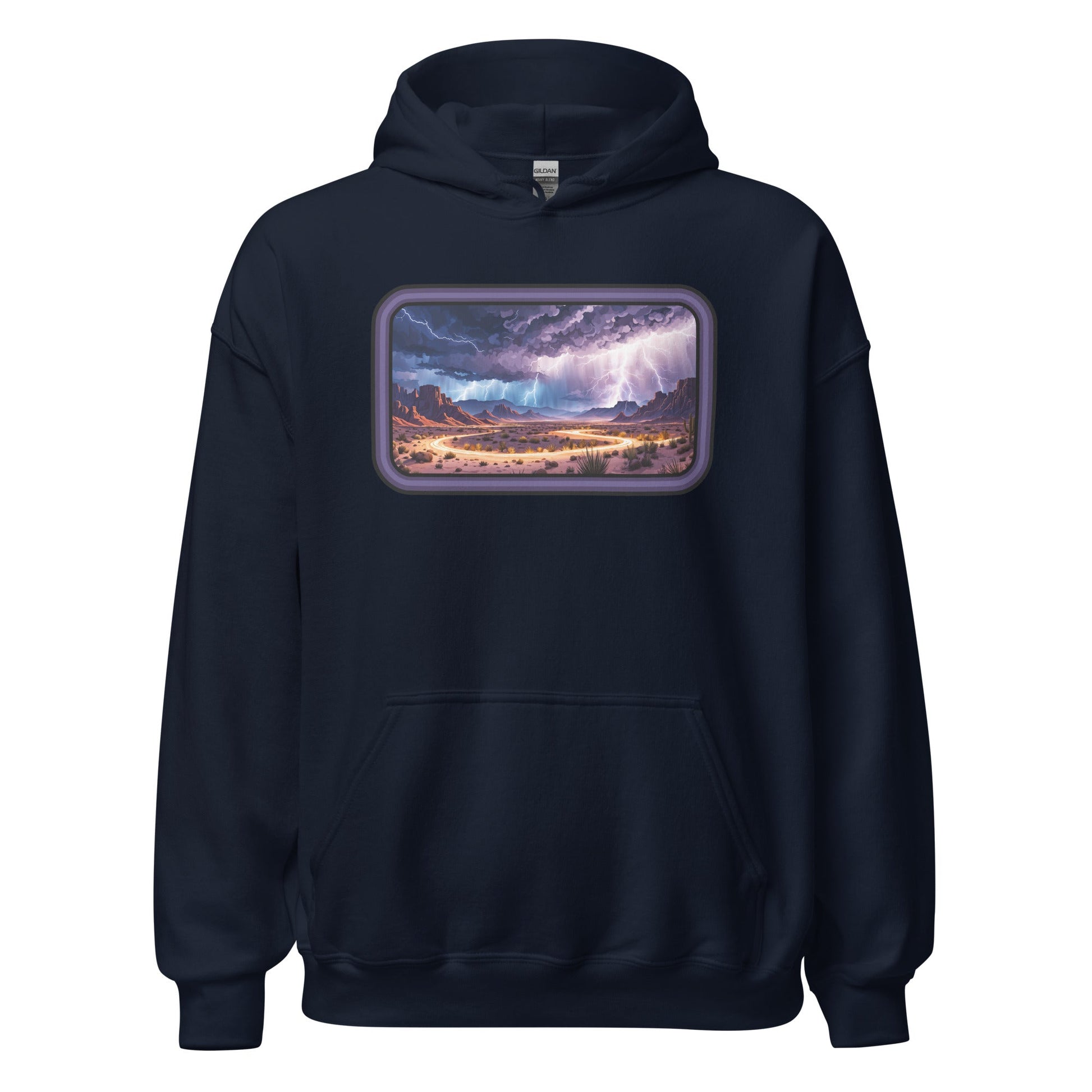 Lightning Over The Desert Men's (Unisex) Hoodie - Hoodies - Discovery Co.