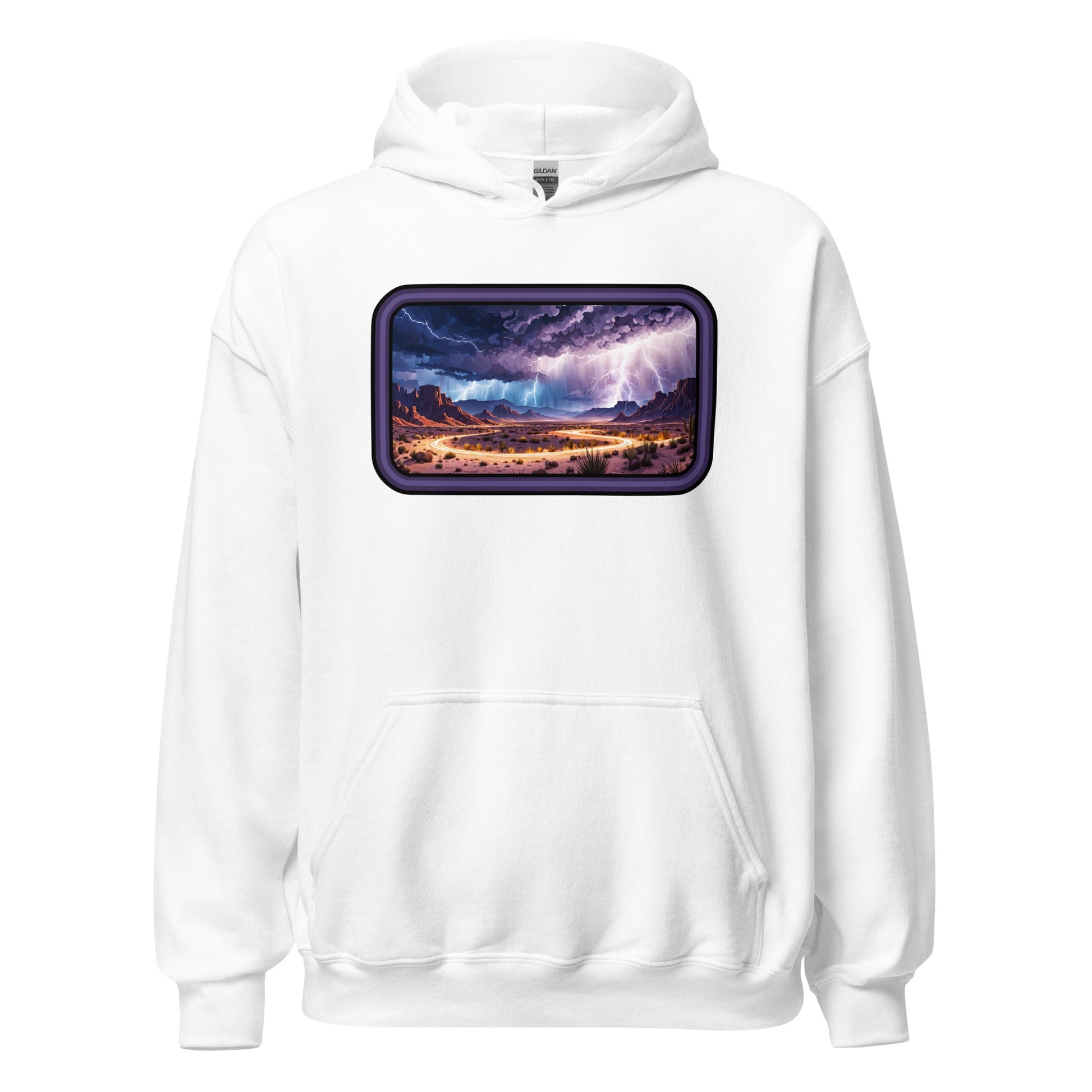 Lightning Over The Desert Men's (Unisex) Hoodie - Hoodies - Discovery Co.