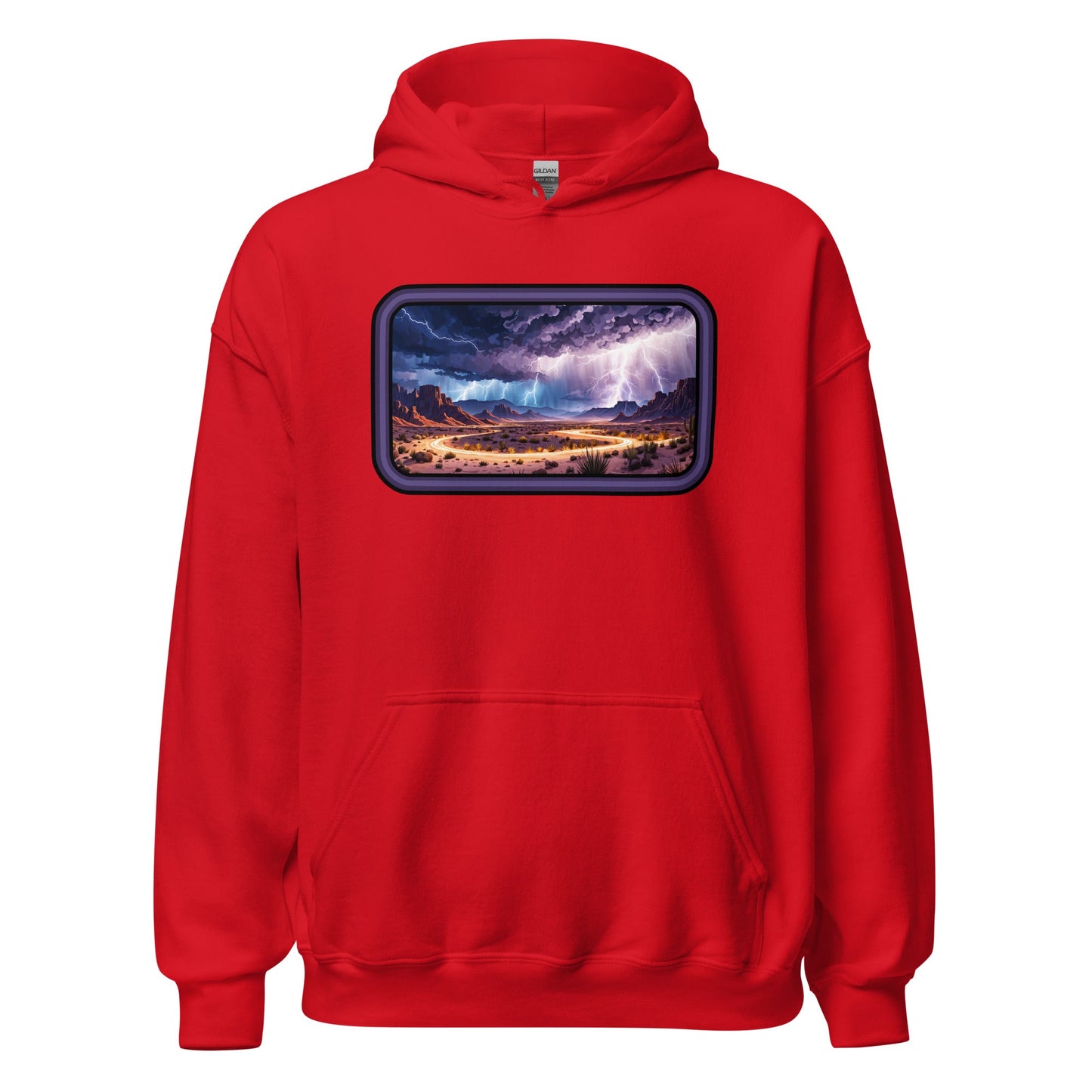 Lightning Over The Desert Men's (Unisex) Hoodie - Hoodies - Discovery Co.