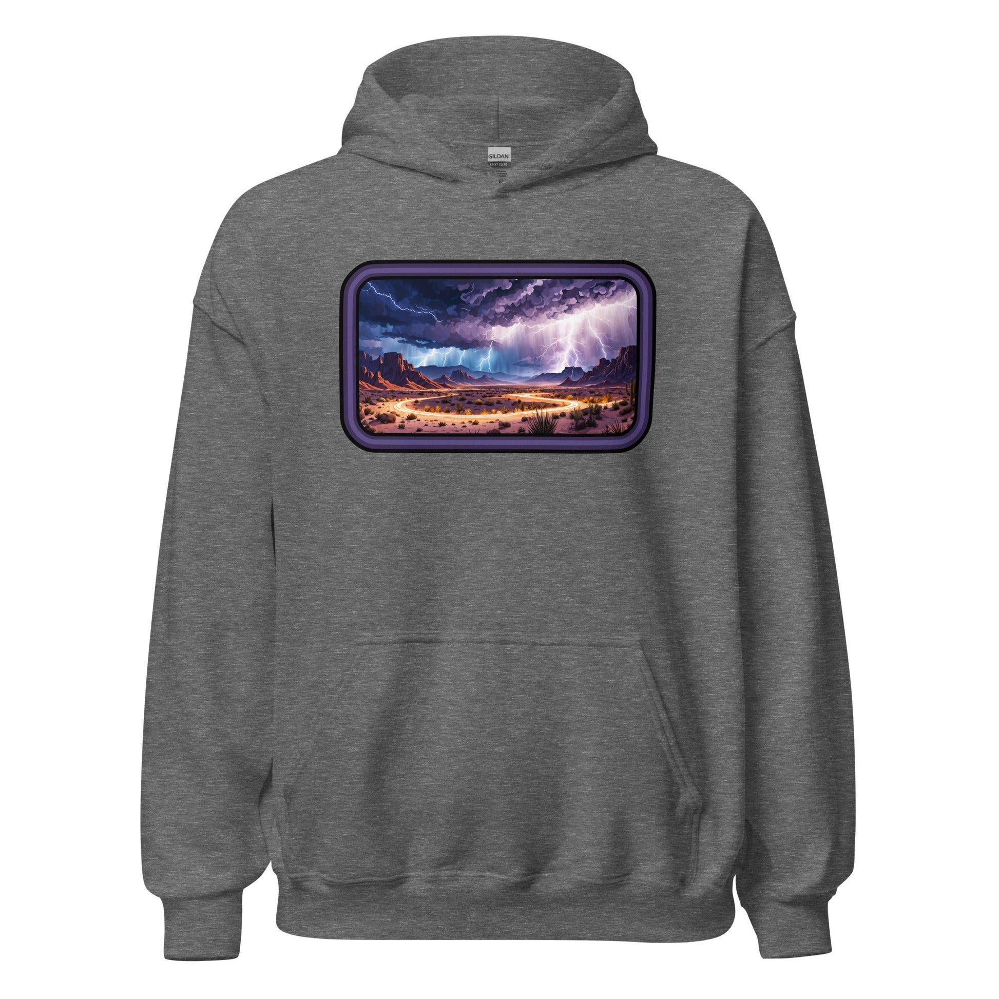 Lightning Over The Desert Men's (Unisex) Hoodie - Hoodies - Discovery Co.
