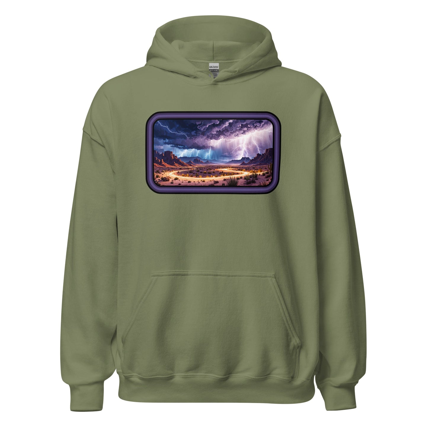 Lightning Over The Desert Men's (Unisex) Hoodie - Hoodies - Discovery Co.