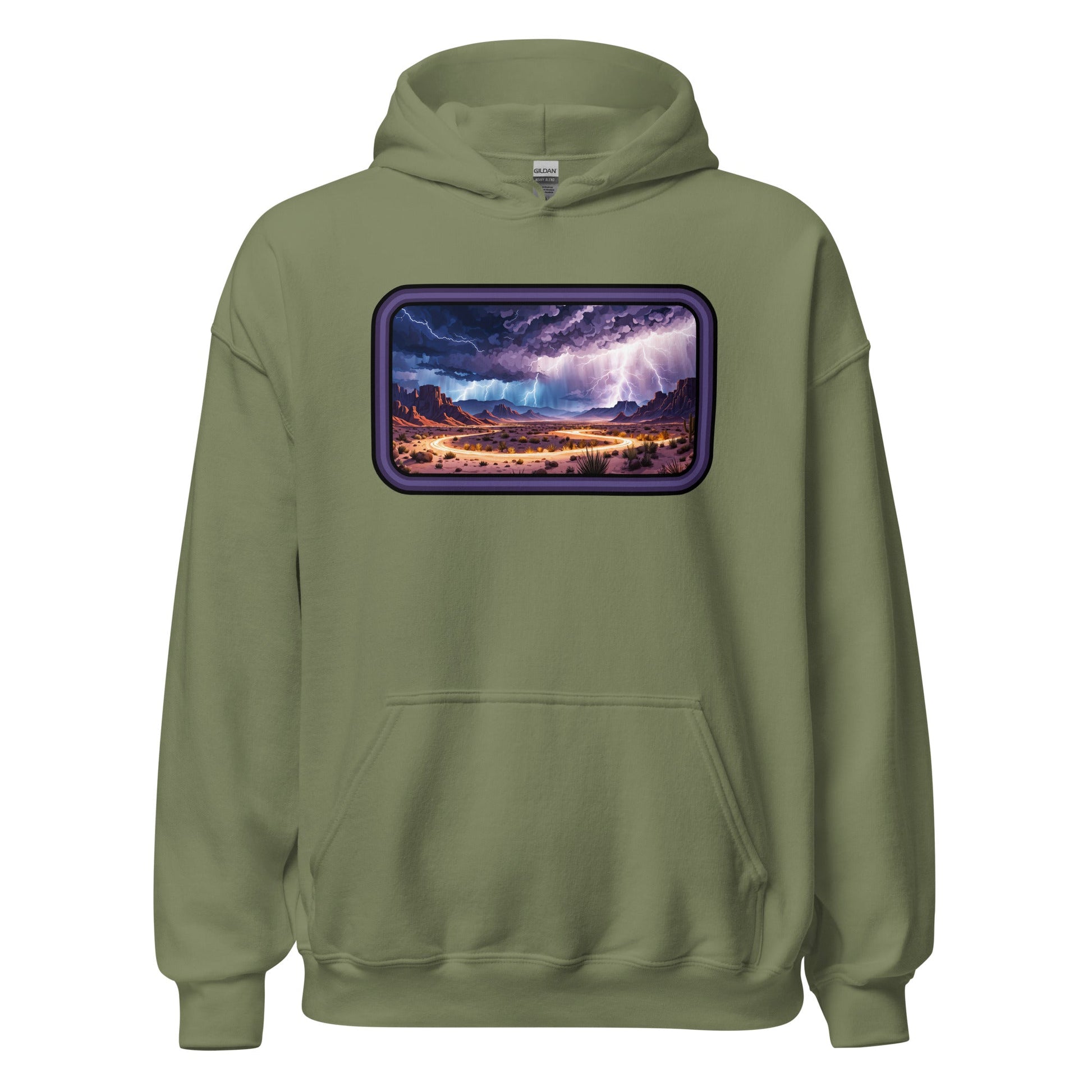 Lightning Over The Desert Men's (Unisex) Hoodie - Hoodies - Discovery Co.