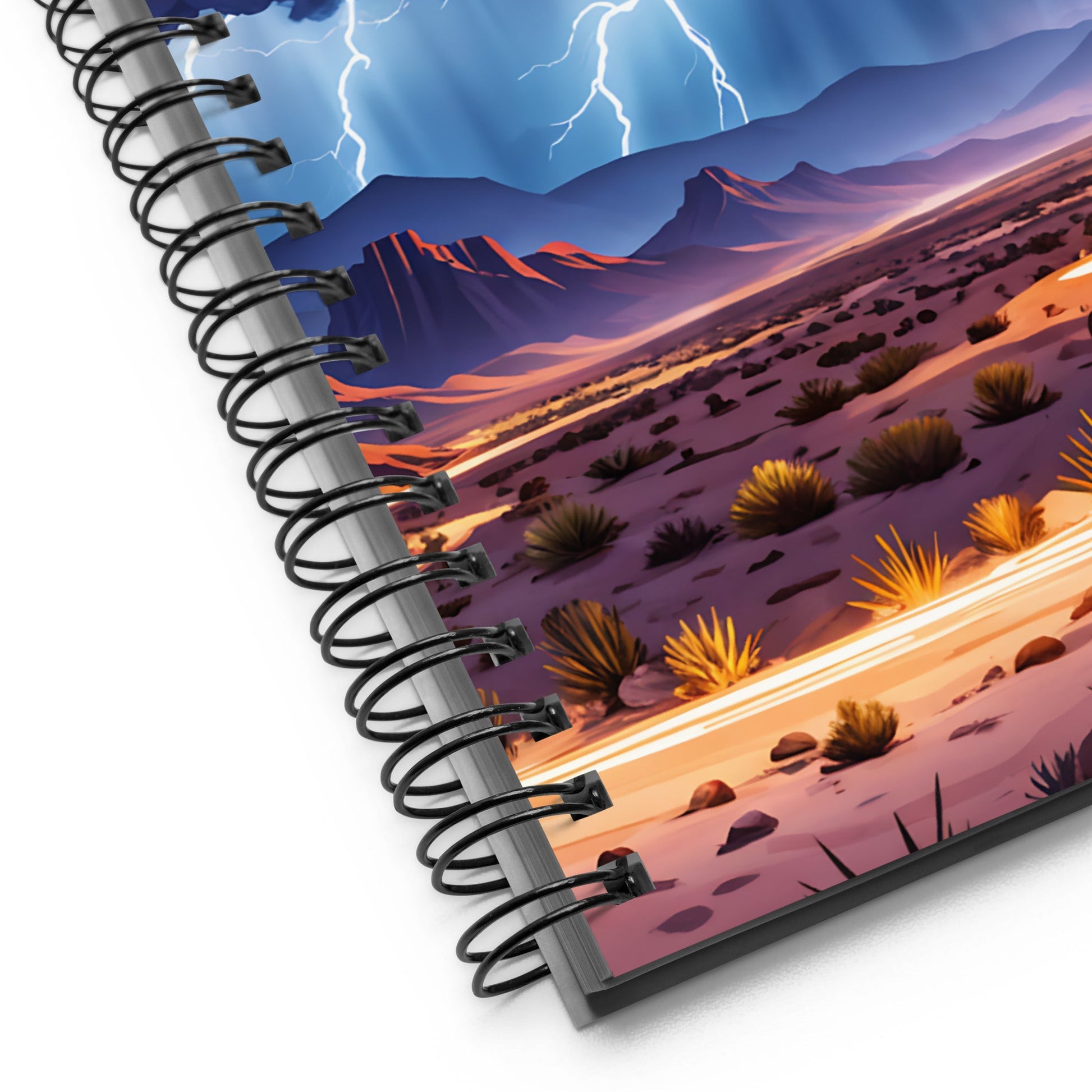 Lightning Over The Desert Spiral Notebook - Spiral Notebooks - Discovery Co.