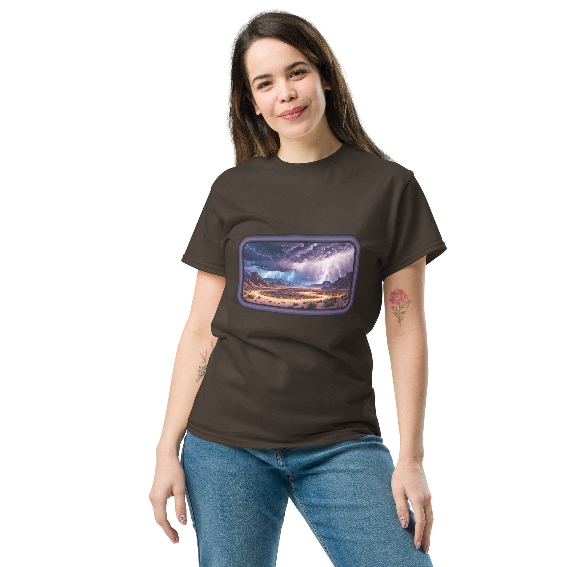 Lightning Over The Desert Women's Classic Tee - Women's Shirts - Discovery Co.