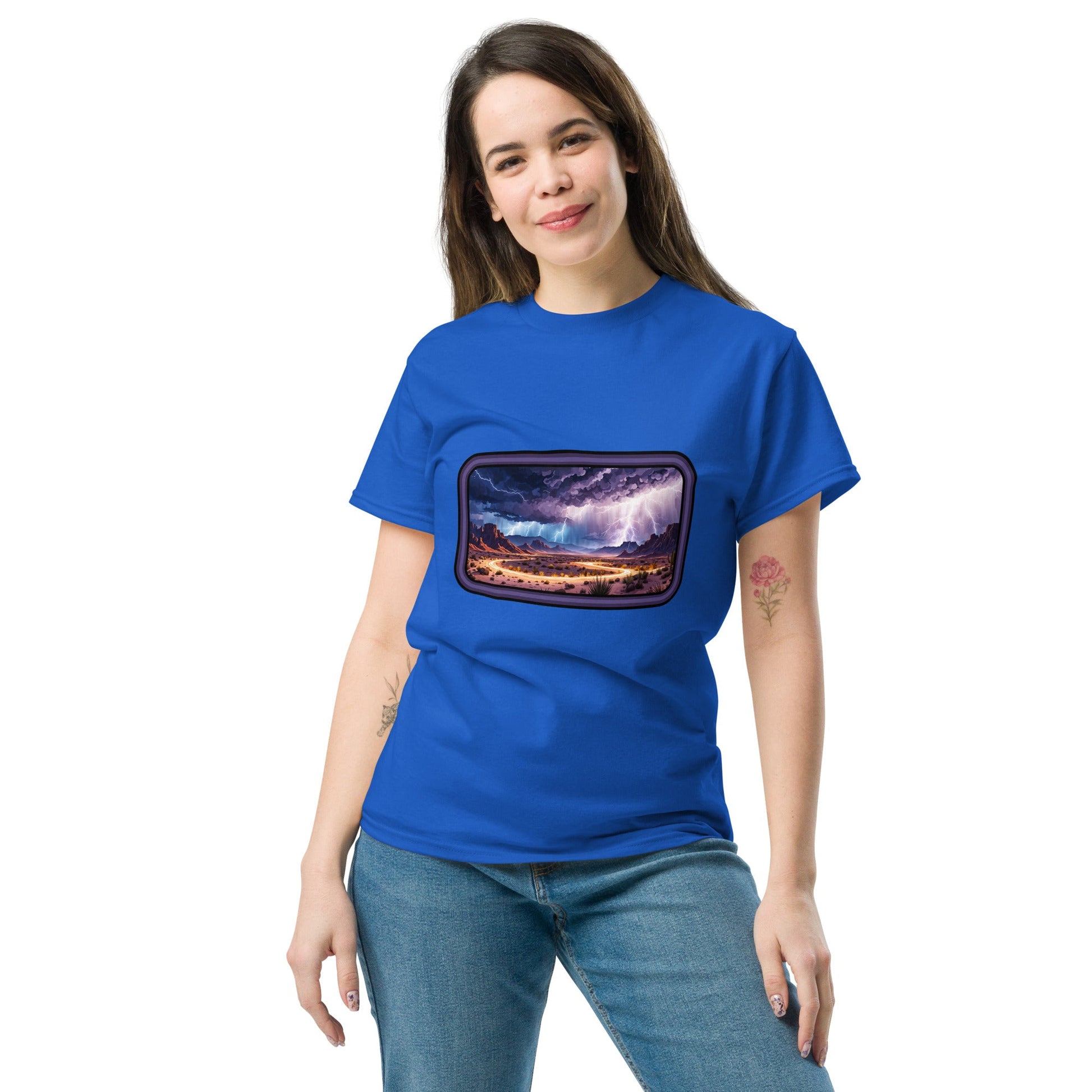 Lightning Over The Desert Women's Classic Tee - Women's Shirts - Discovery Co.